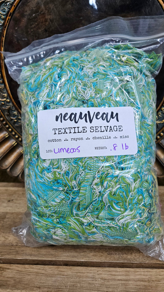 LIME TREE - shaggy fringe ribbon for tapestry weaving and fiber art - LIME005 (.8 lb)