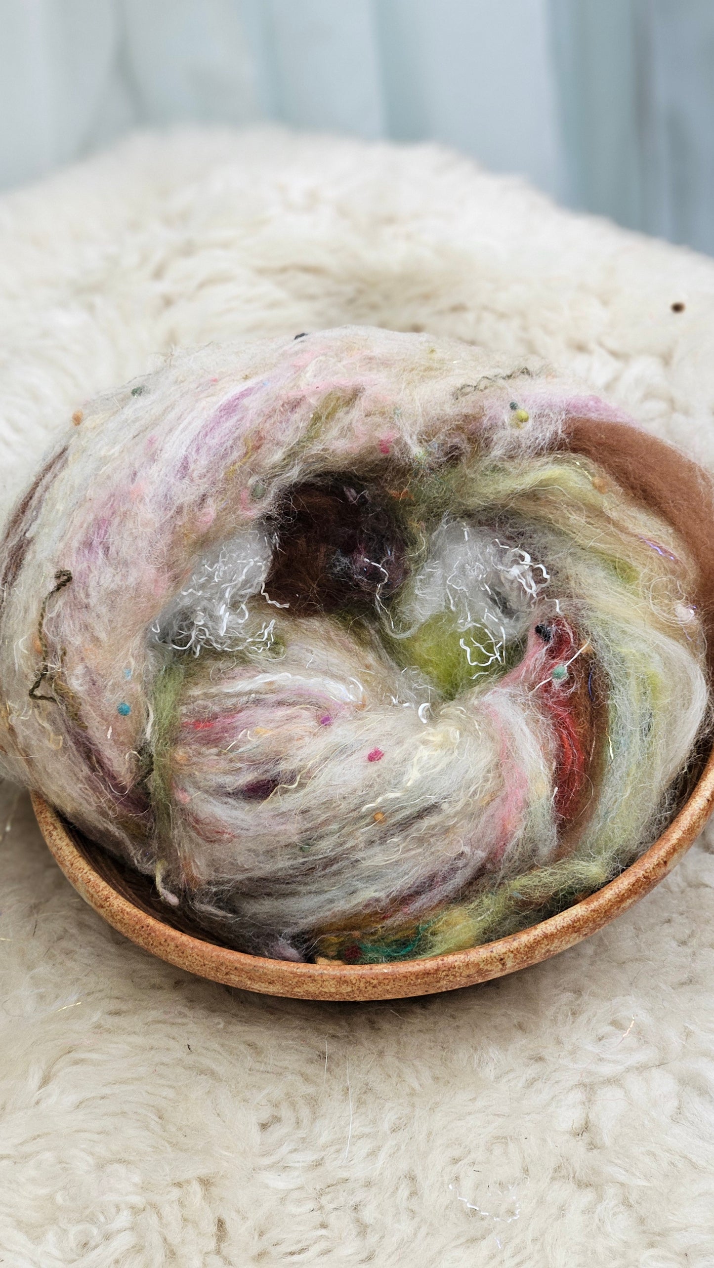 Luxe Layered Textured Art Batt - 036 - 2 ounces | 57 grams