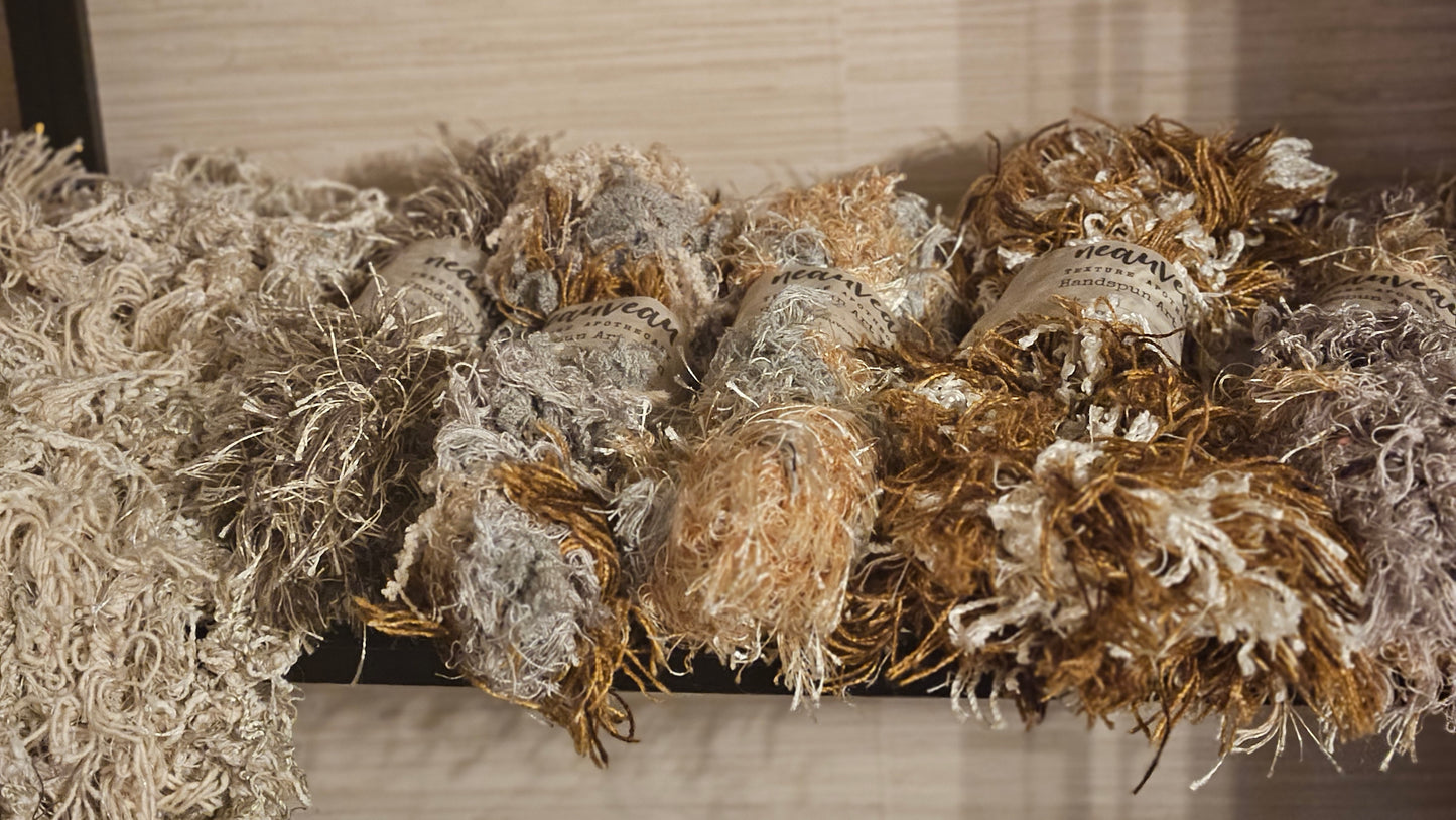 6 Skeins of Super Bulky Experimental Fringe Garland Shaggy Boa Selvedge Yarn