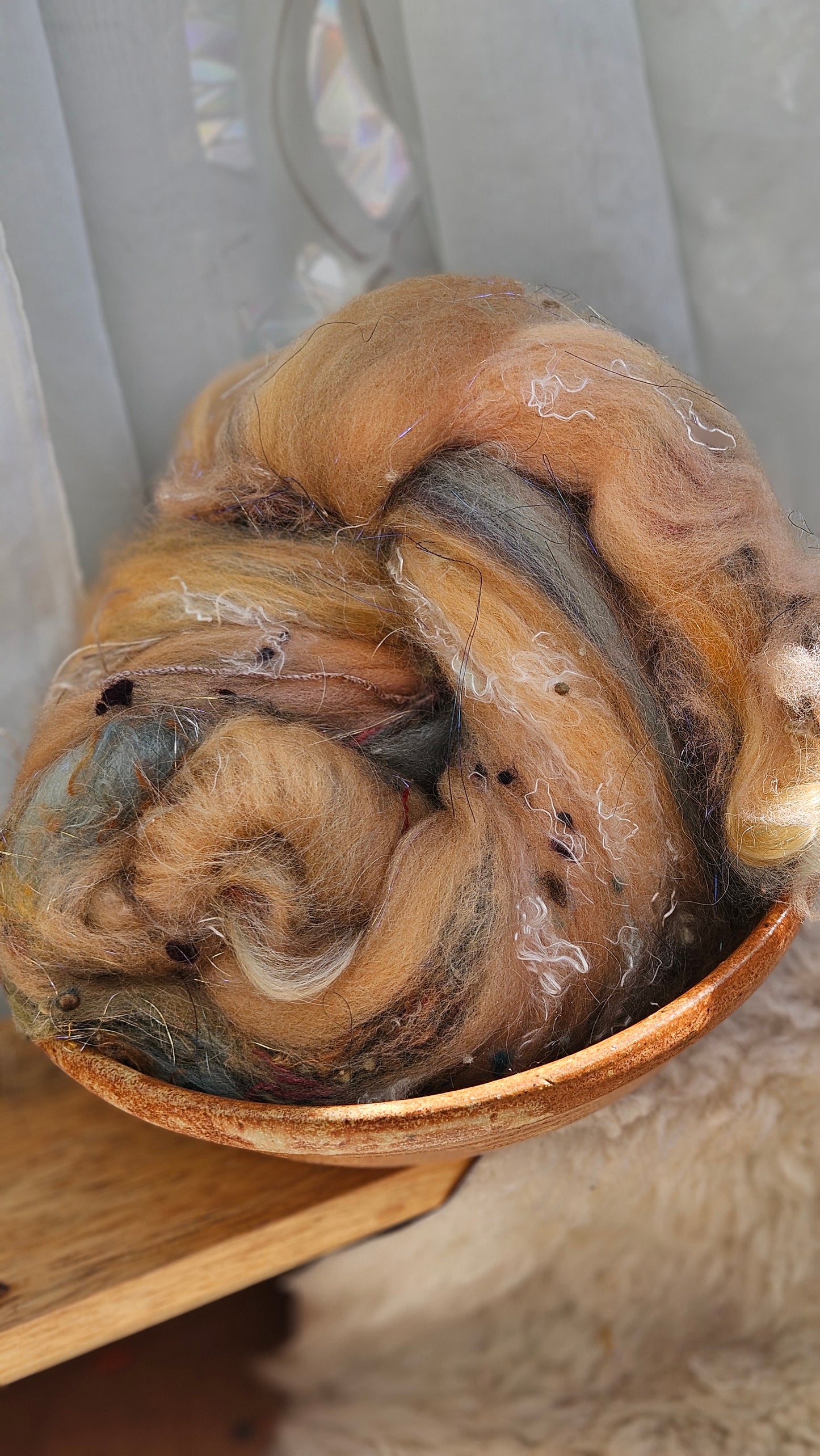 Luxe Layered Textured XL Art Batt - 233 - 3.2 ounces | 91 grams