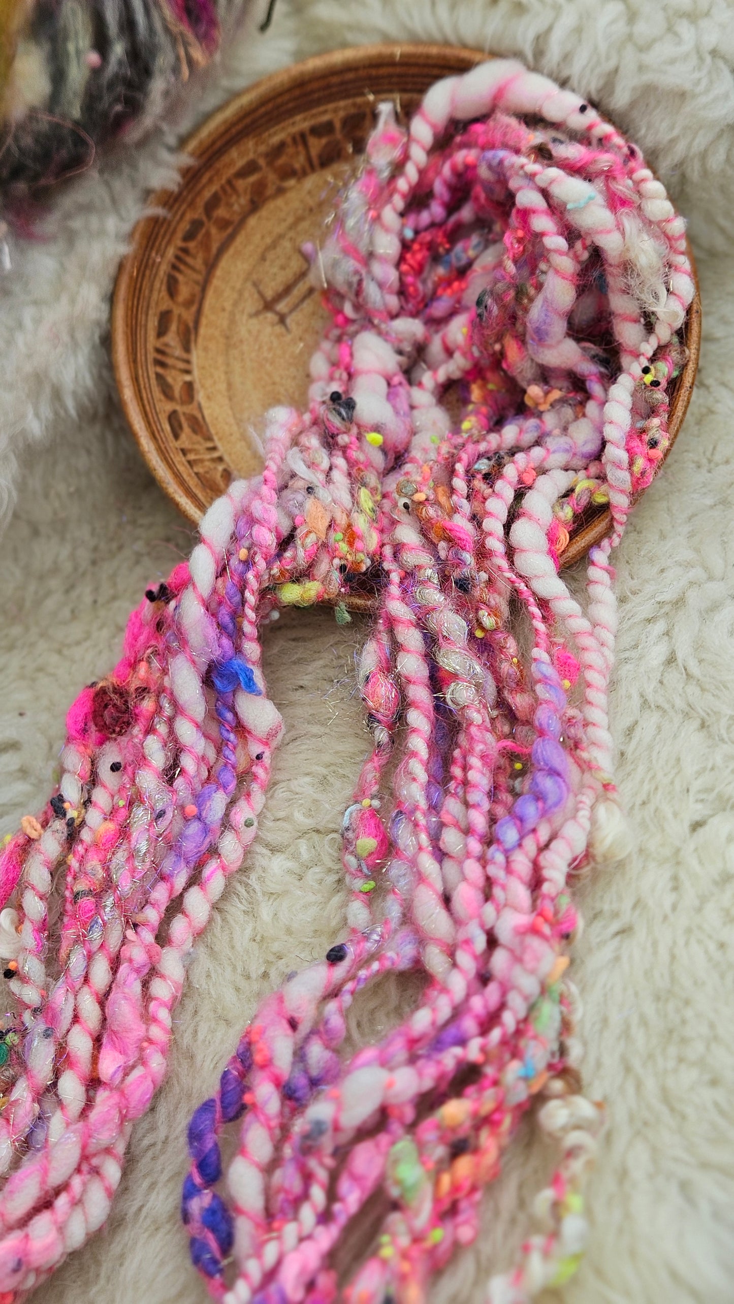 ANTHEA - Bulky Handspun Art Yarn XL Skein - 24 yards | 3.0 ounces | 85 grams