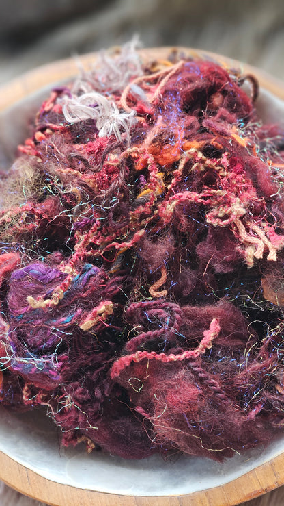 Wounded Daylight - fiber texture blend for art yarn spinning & felting - 4 ounces | 114 grams