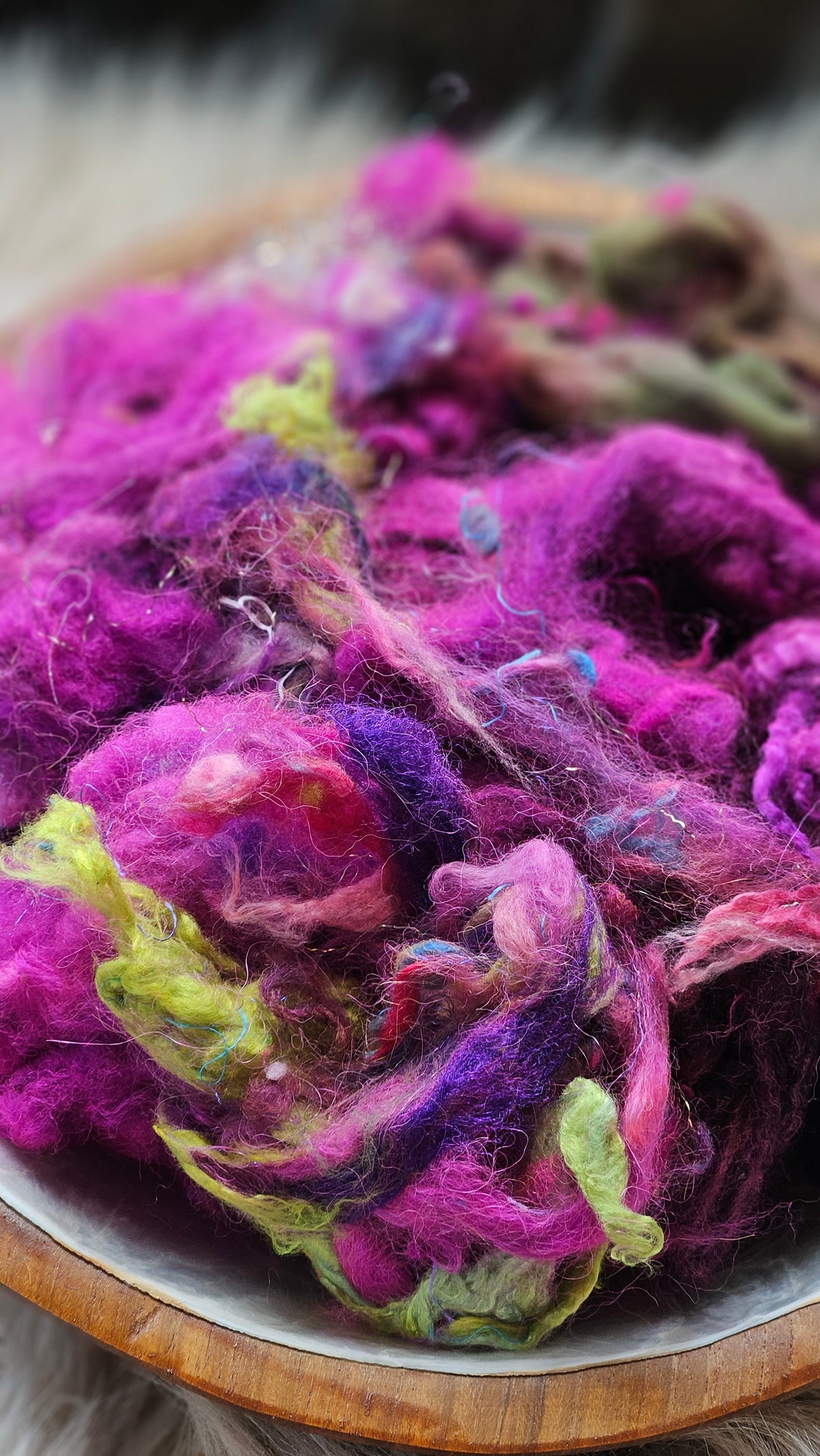 Girls night - hand-dyed wool alpaca bamboo texture blend - 4 ounces | 114 grams