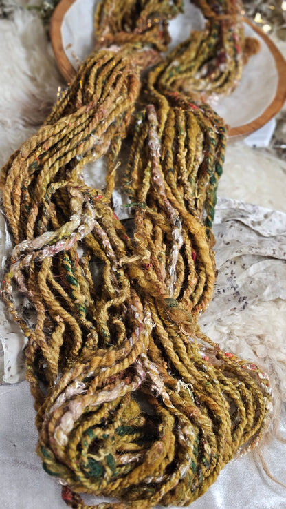 Handspun Bulky Art Yarn - 56 yards | 6 ounces - Botticelli Portrait 03