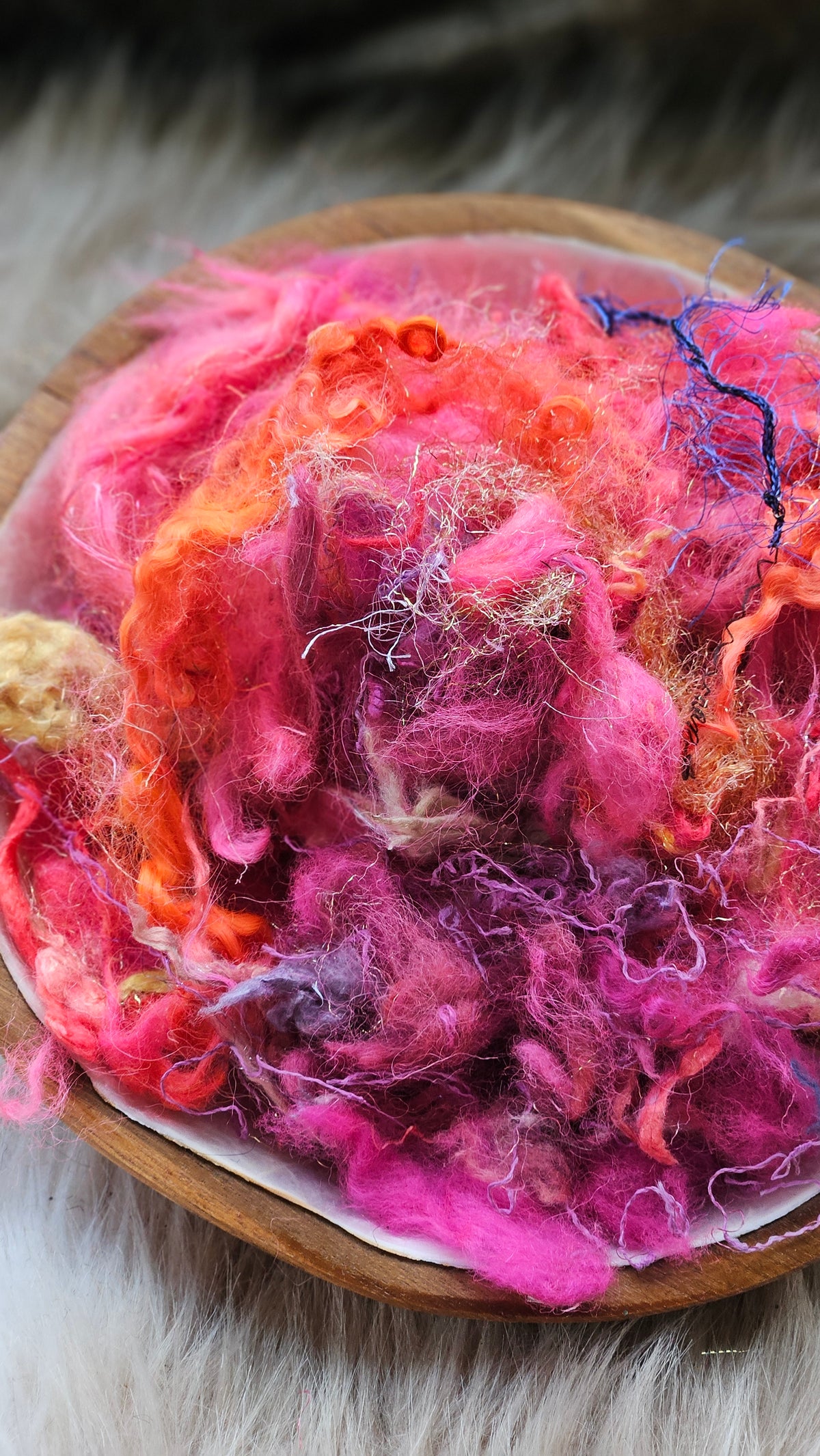 Feral Grace - hand-dyed wool alpaca bamboo texture blend - 4 ounces | 114 grams