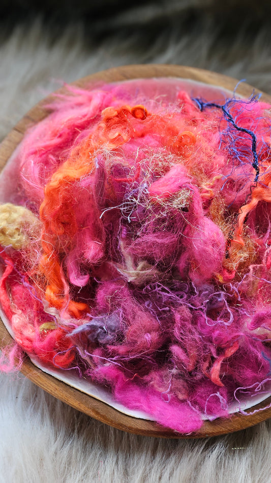 Feral Grace - hand-dyed wool alpaca bamboo texture blend - 4 ounces | 114 grams