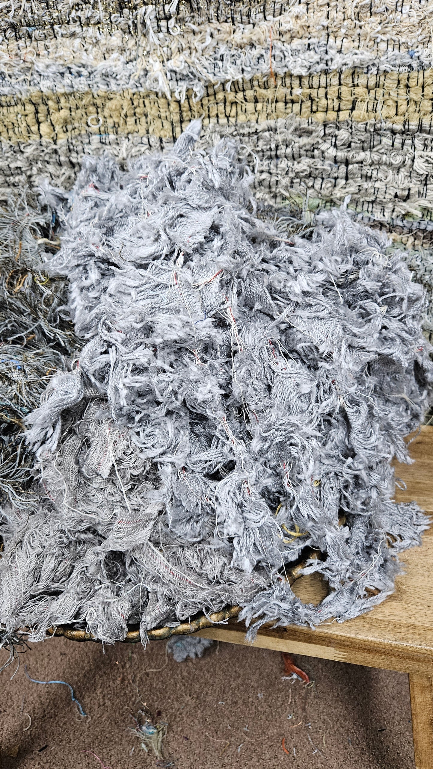 BULK 06 - shaggy fringe ribbon for tapestry weaving and fiber art - 4.5 POUNDS