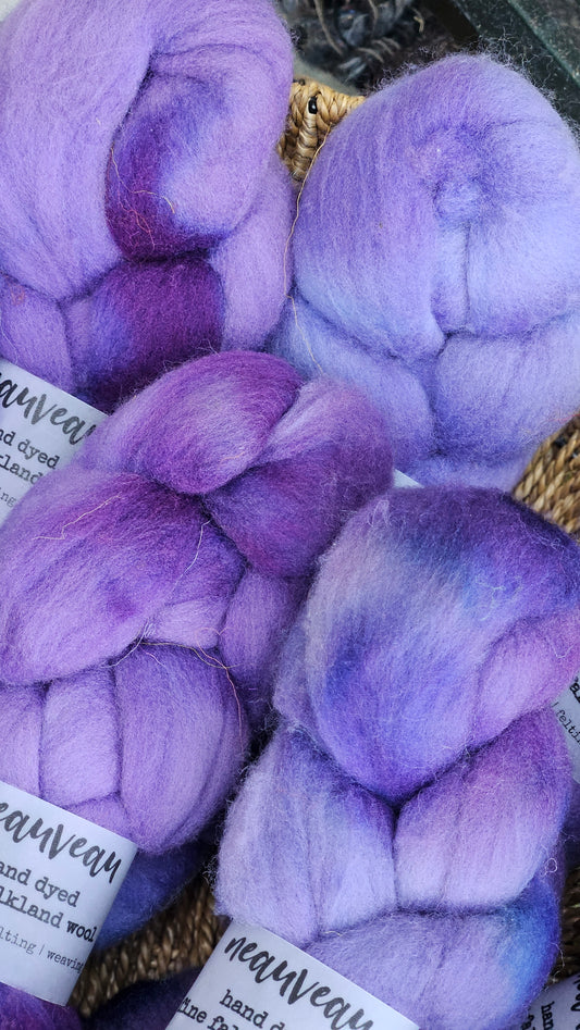 Olympic - hand dyed fine wool roving for felting and blending - 2 ounces | 57 grams