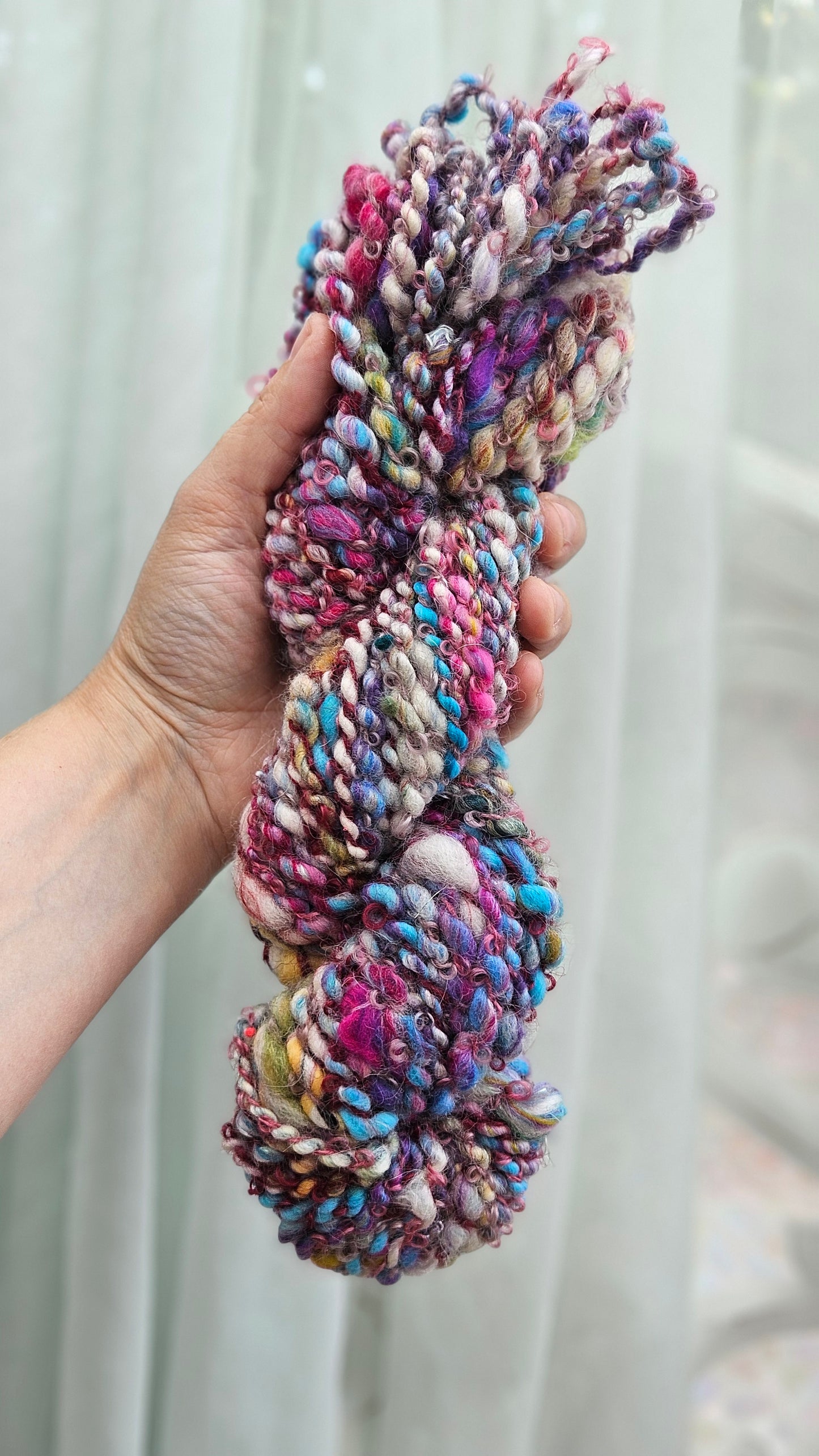 ANTONIA - Bulky Handspun Art Yarn XL Skein - 40 yards | 3.0 ounces | 85 grams