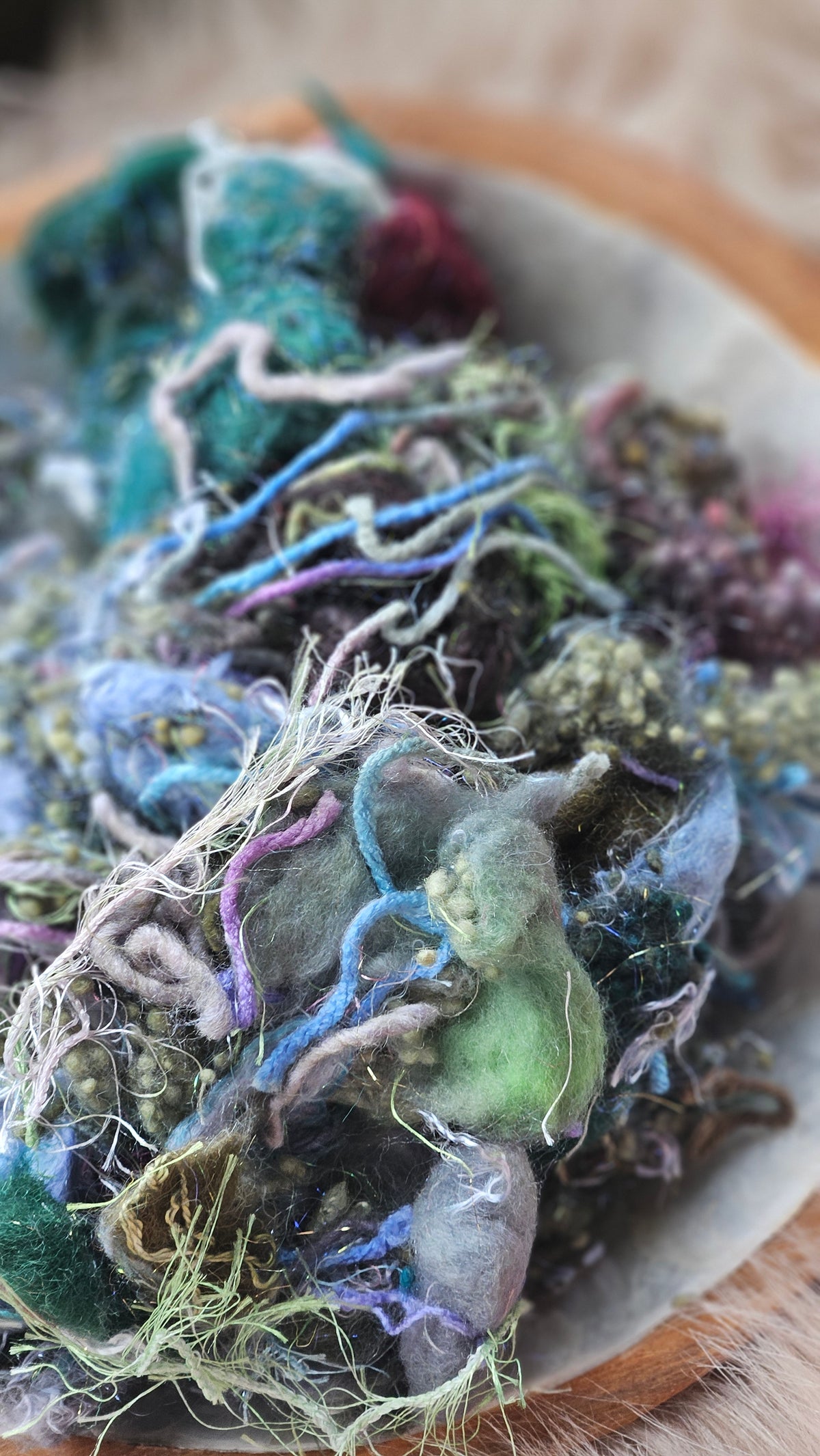 Flickering Hope - hand-dyed wool alpaca bamboo texture blend - 4 ounces | 114 grams