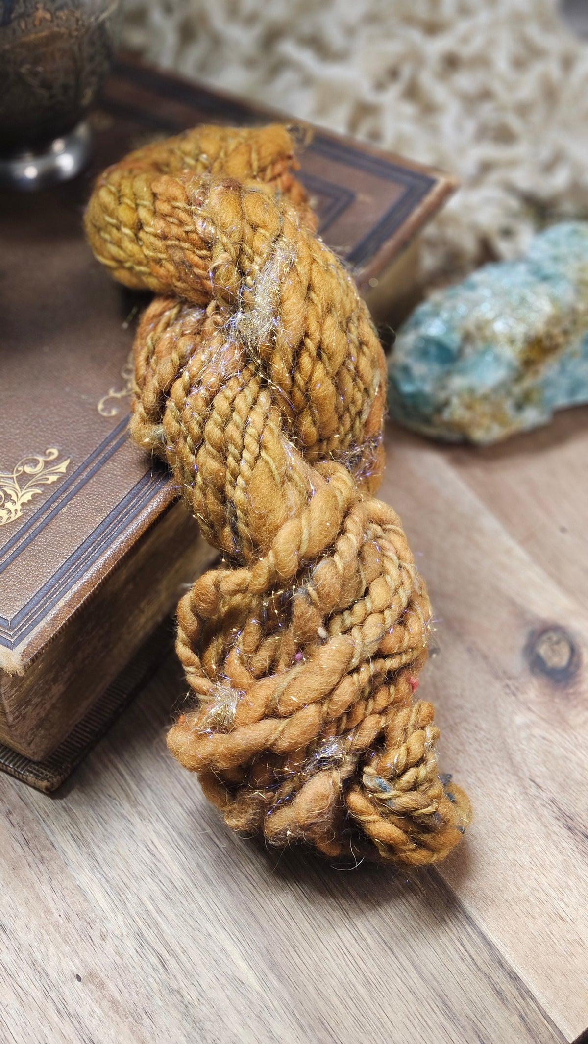 Handspun Bulky Art Yarn - 28 yards | 2.1 ounces - Botticelli Portrait 05