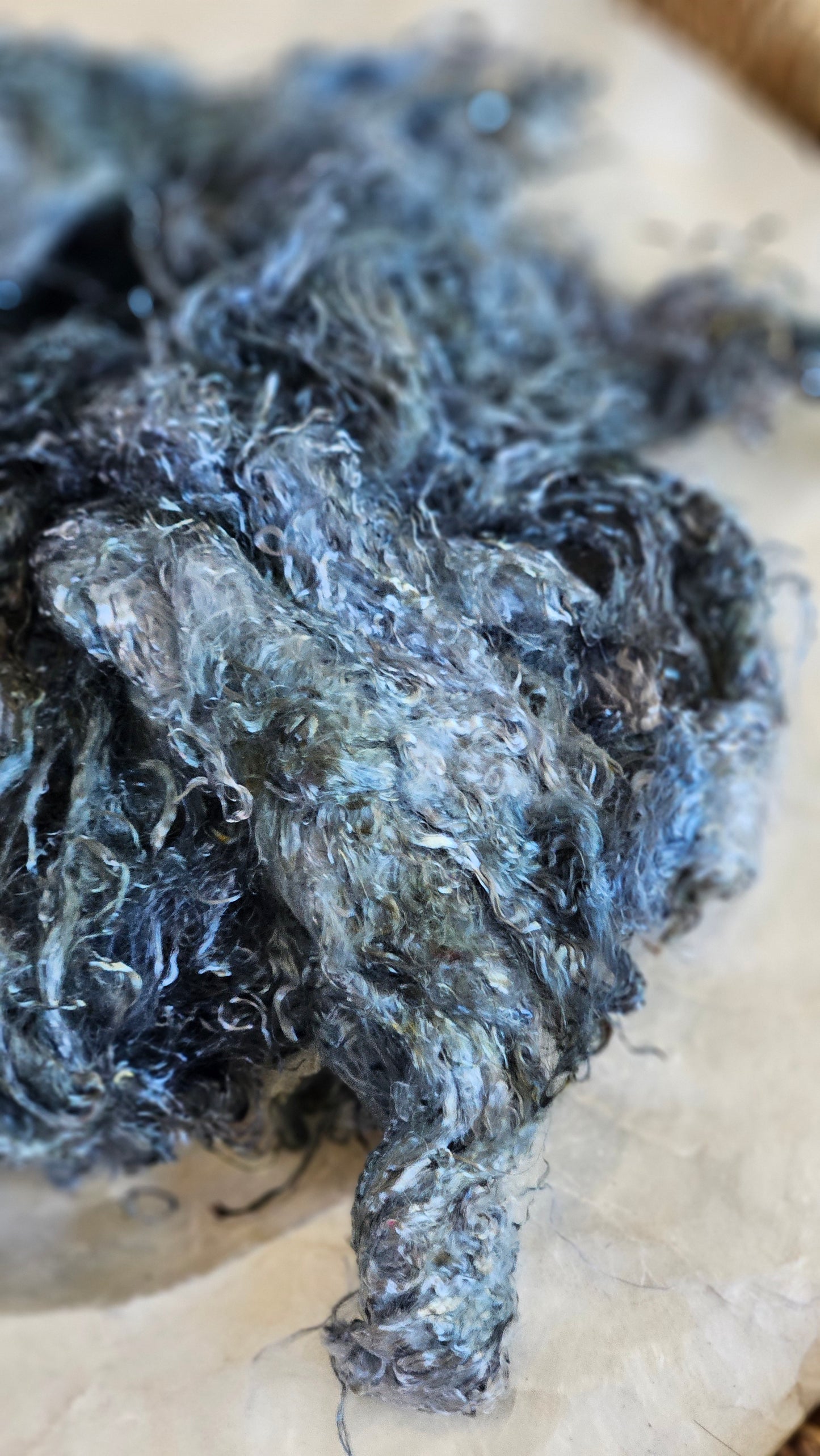 COQUINA - hand-dyed eucalyptus crimp faux-silk for art yarn embellishing, fiber blending, felting, and papermaking - 2 oz | 57 g