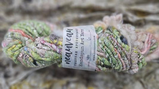 Handspun Bulky Art Yarn - Garden Party 01