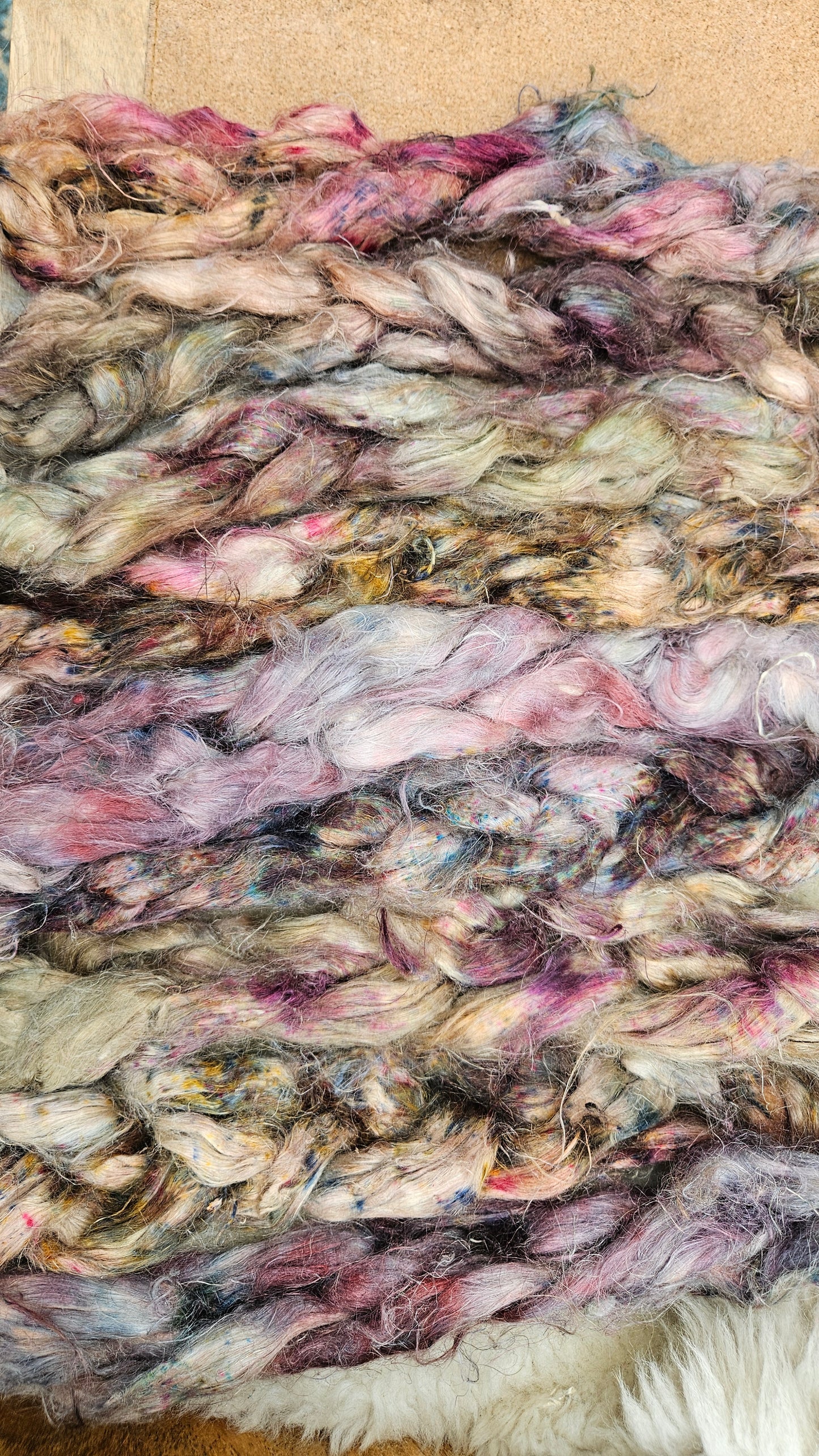 AVALON Hand-Dyed Fine Hemp for fiber art, texture blending, and papermaking - 2 ounces | 57 grams