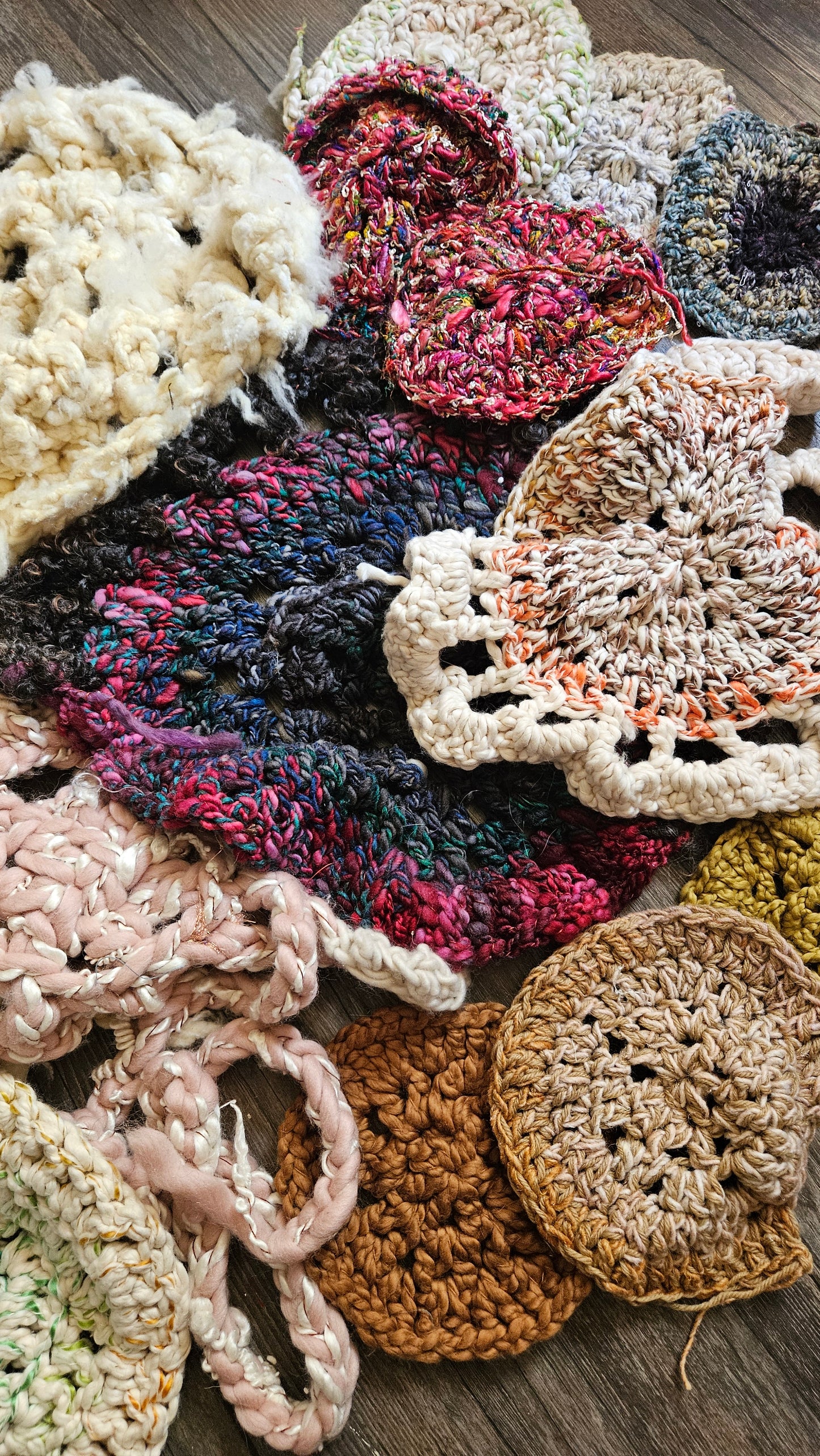 Freeform Crochet Embellishment Lot - 14 pieces