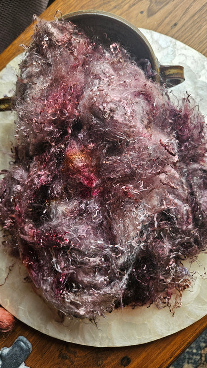 LEPIDOLITE - eucalyptus crimp fiber for spinning, blending & felting - 2 oz | 57 g