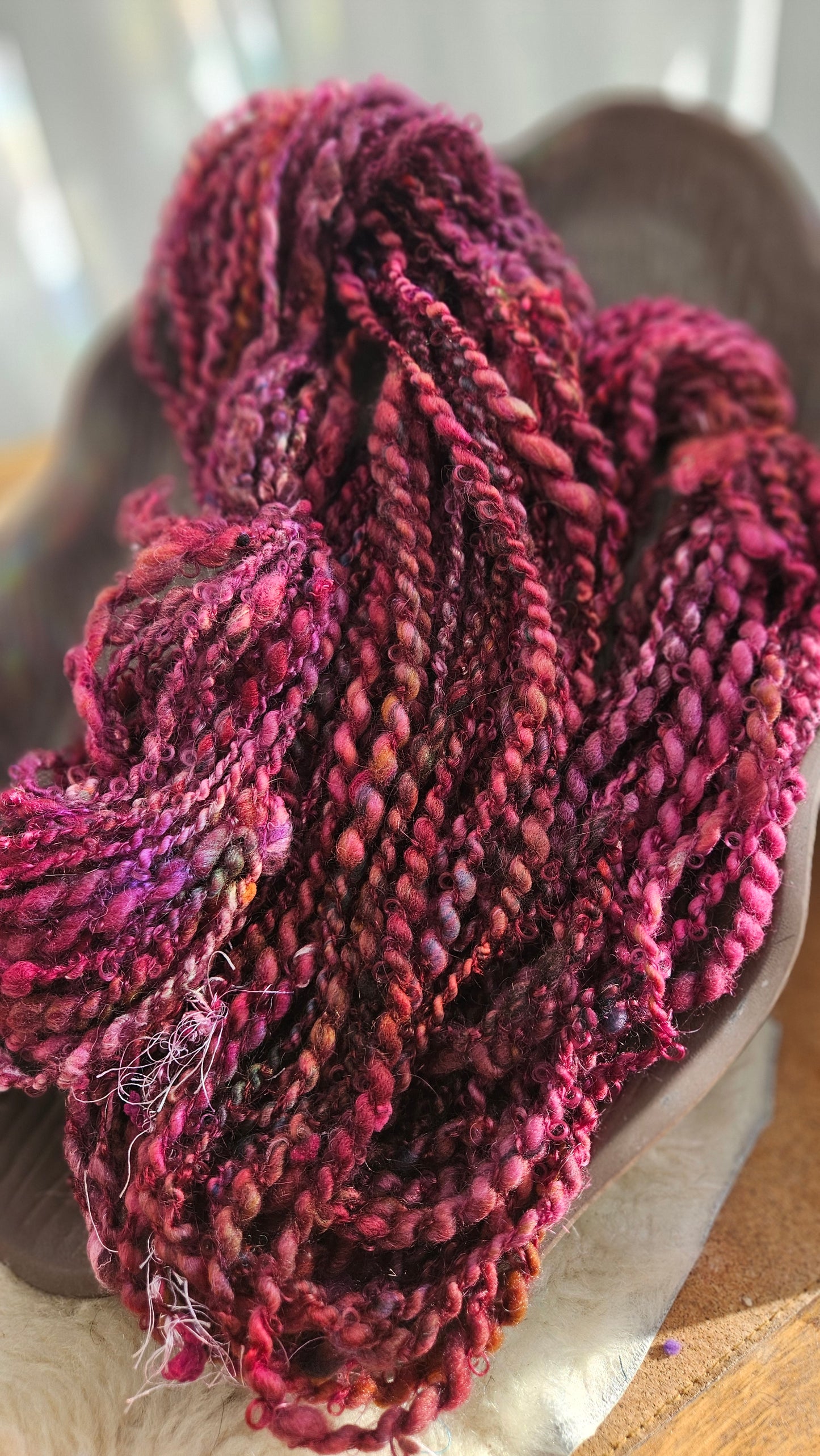 GARDEN THICKET - Bulky Handspun Art Yarn XL Skein - 44 yards | 3.4 ounces | 96 grams