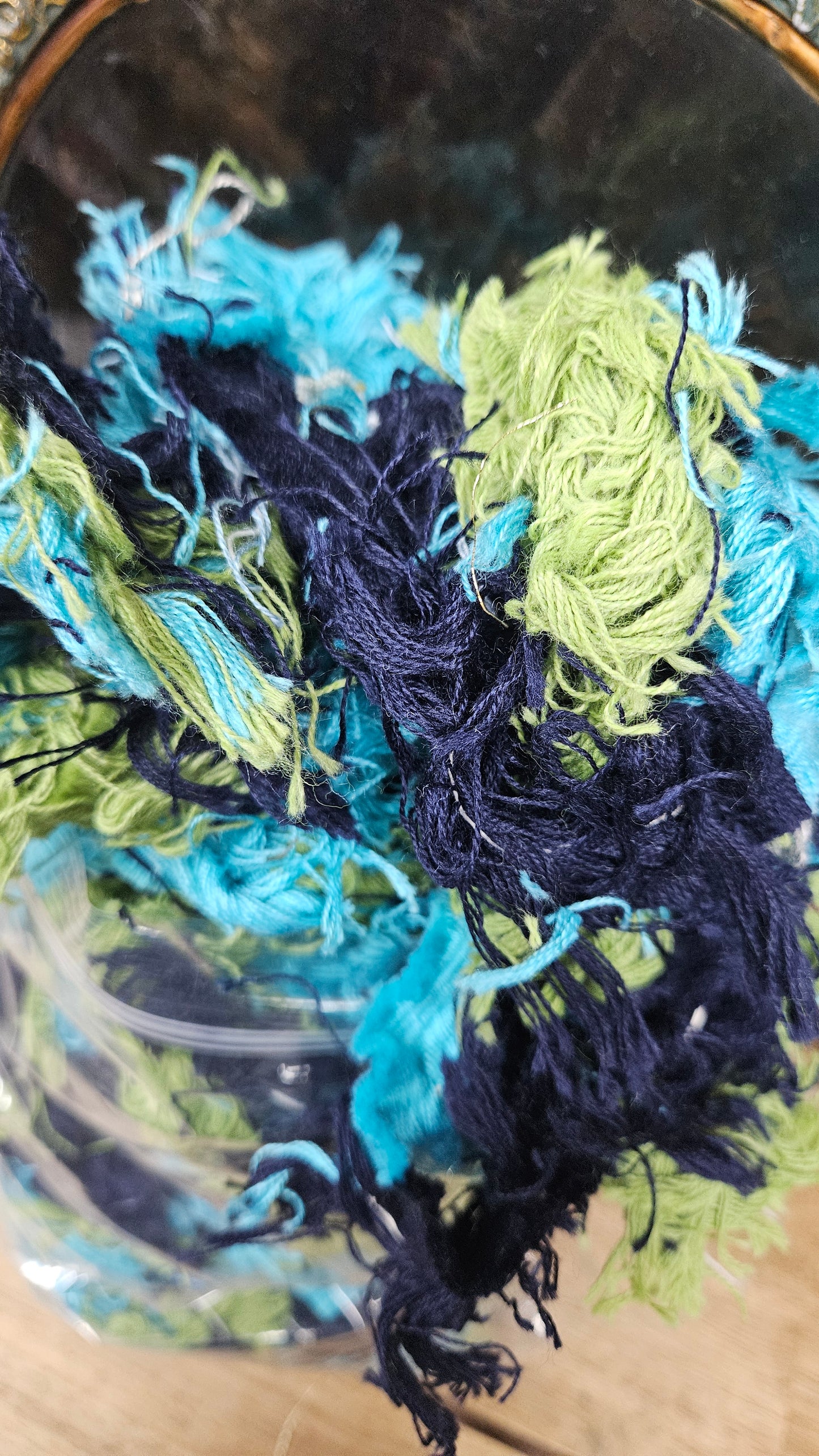 KOI POND - shaggy fringe ribbon for tapestry weaving and fiber art - SAPH0405 (1 lb)