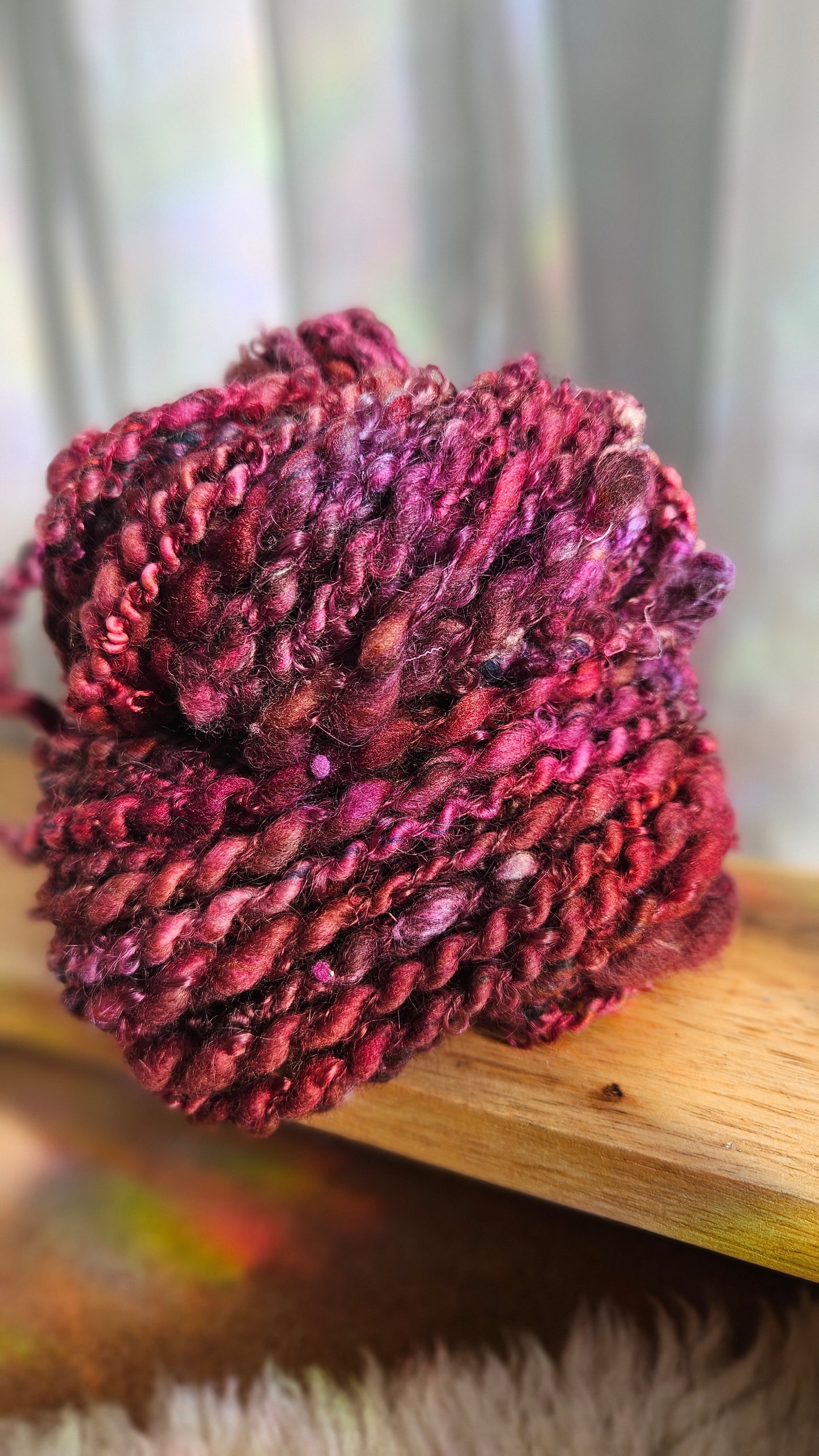 GARDEN THICKET - Bulky Handspun Art Yarn XL Skein - 44 yards | 3.4 ounces | 96 grams