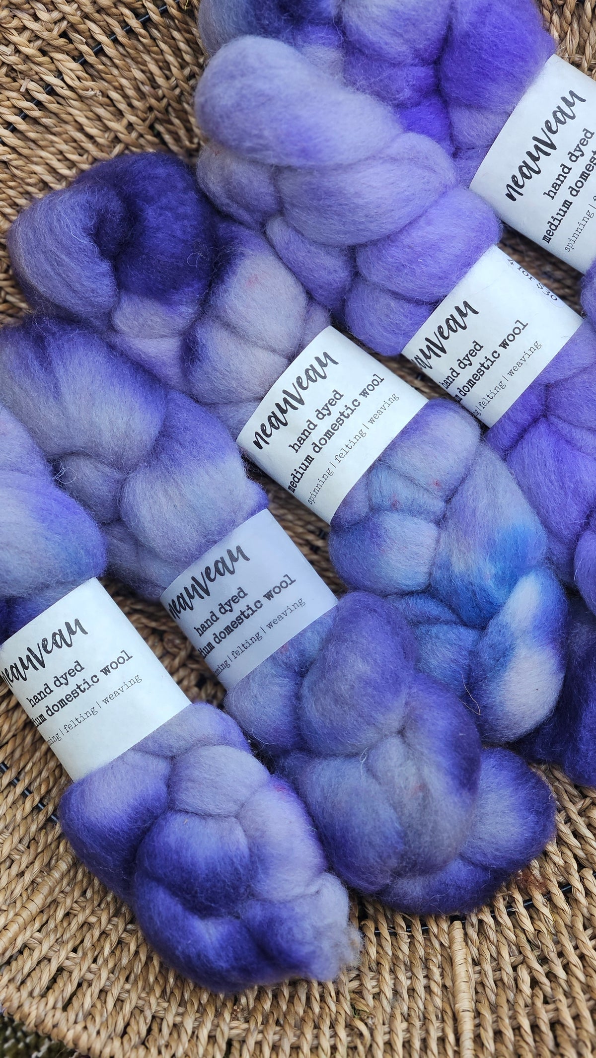 Indigo Song - hand dyed domestic wool roving for felting and blending - 2 ounces | 57 grams