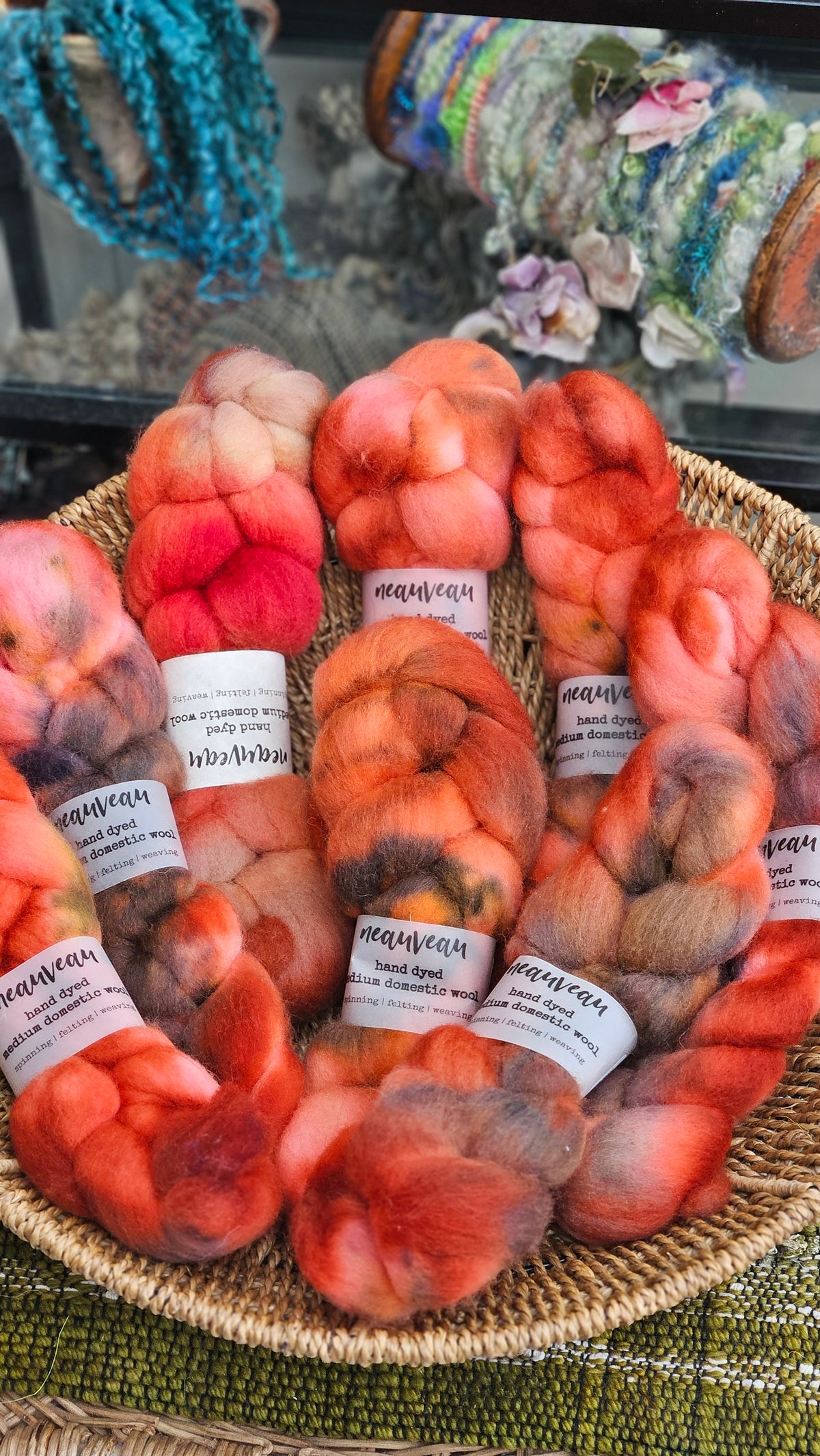 Robin - hand dyed domestic wool roving for felting and blending - 2 ounces | 57 grams