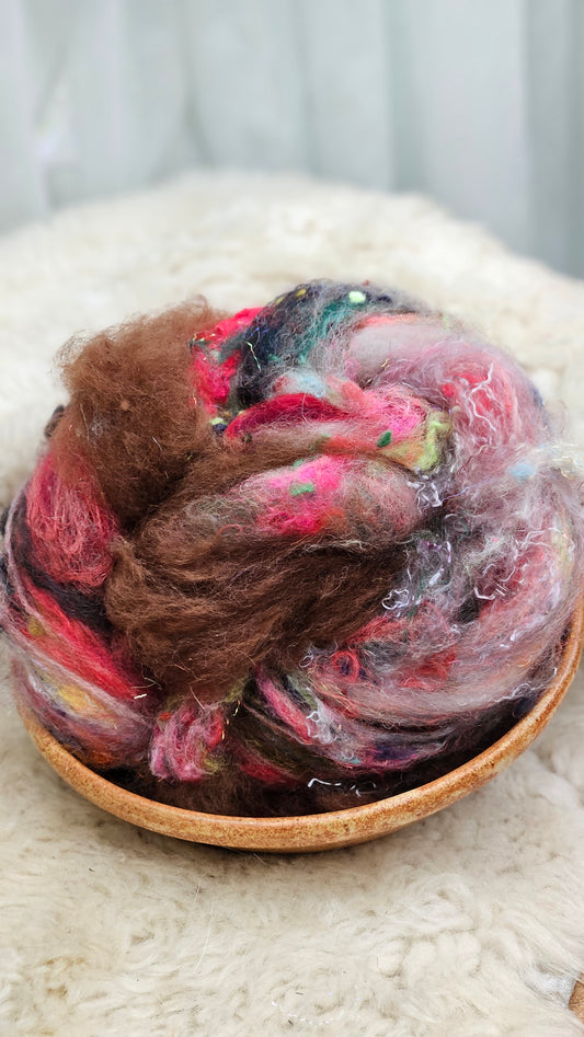 Luxe Layered Textured Art Batt - 030 - 2 ounces | 57 grams