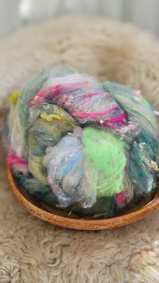 Luxe Layered Textured Art Batt - 041 - 2 ounces | 57 grams