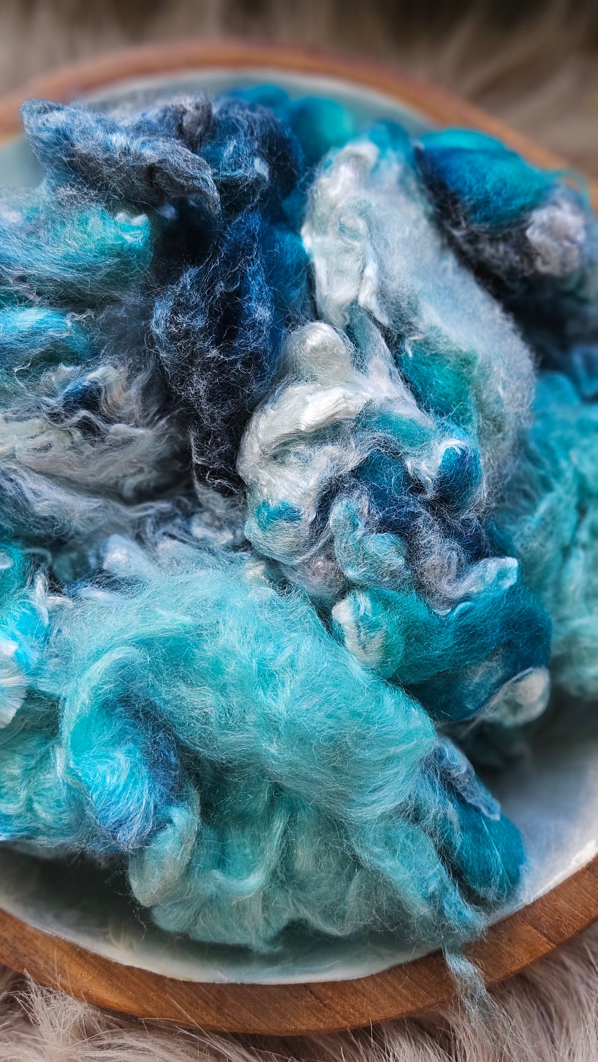 Summer Punch - hand-dyed fine wool and silky bamboo mill ends - 5 oz |  142 g