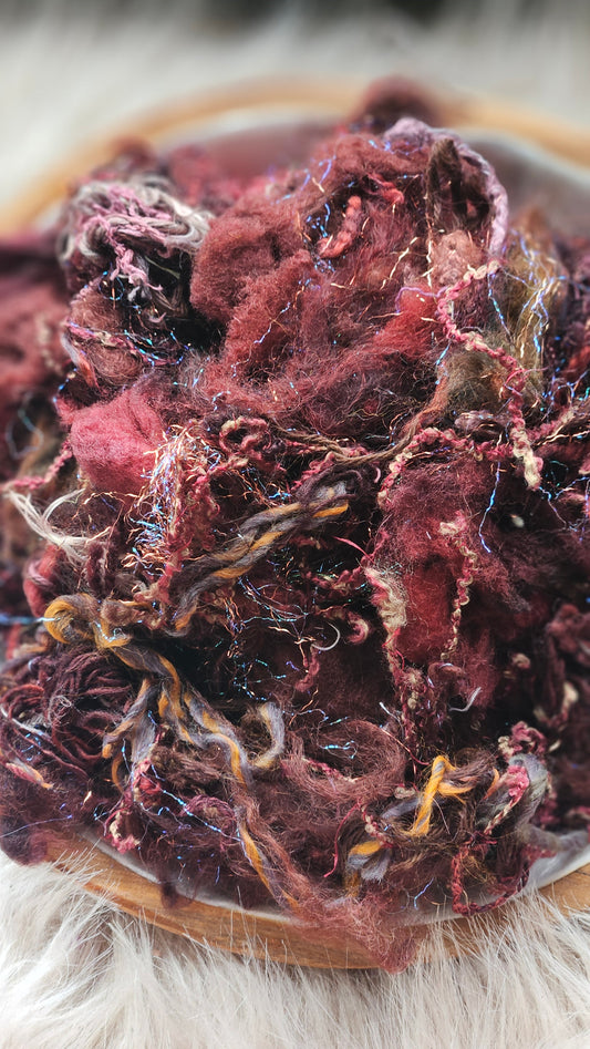 Velvet Gravity - hand-dyed wool alpaca bamboo texture blend - 4 ounces | 114 grams