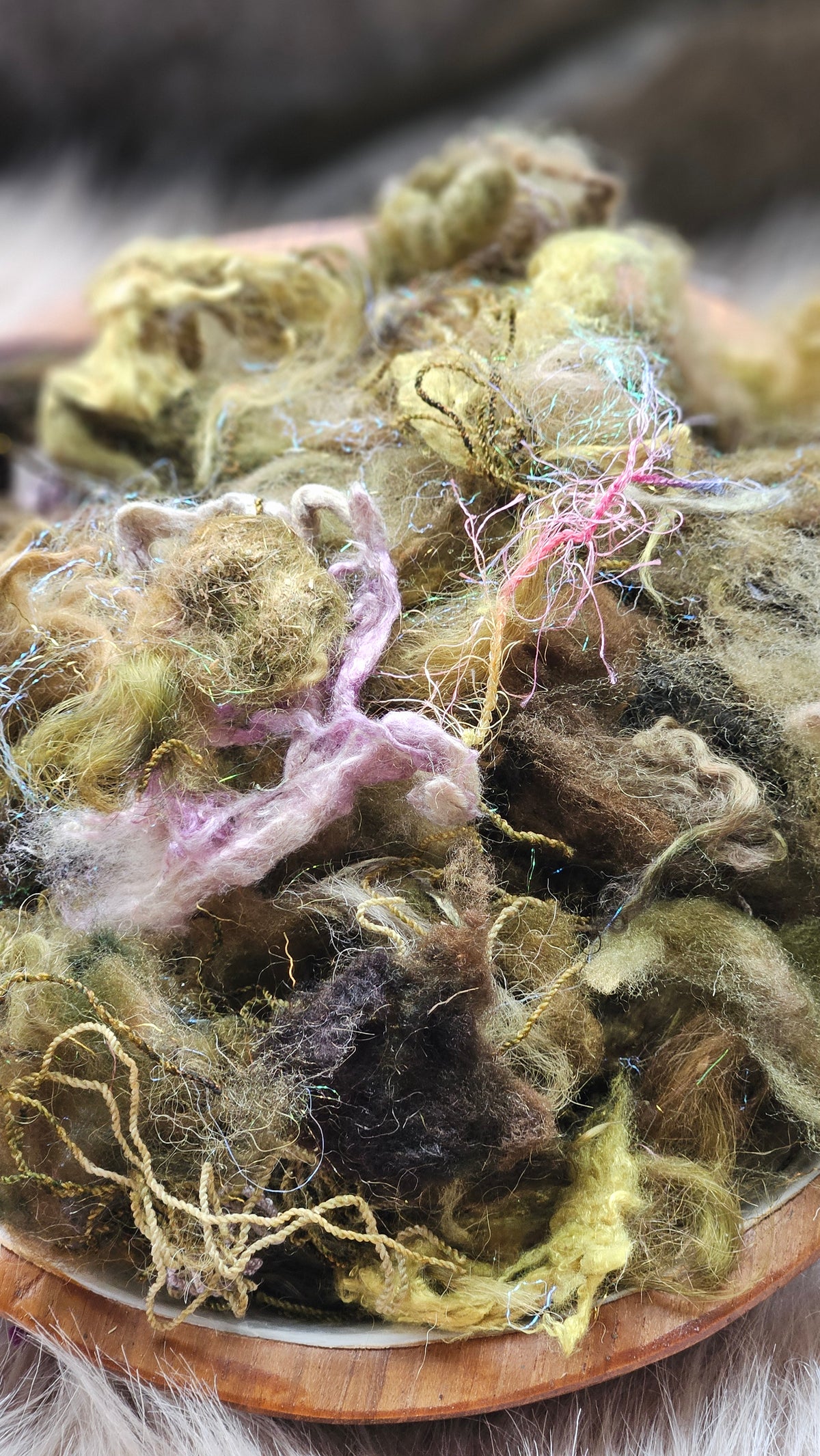 Oregon Woods - hand-dyed wool alpaca bamboo texture blend - 4 ounces | 114 grams