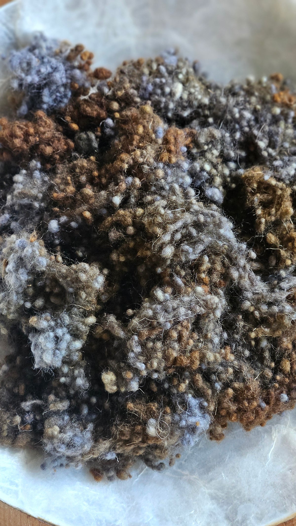 Mogontiacum - hand-dyed fine wool nepps for fiber blending and felting - 1 oz | 28 g