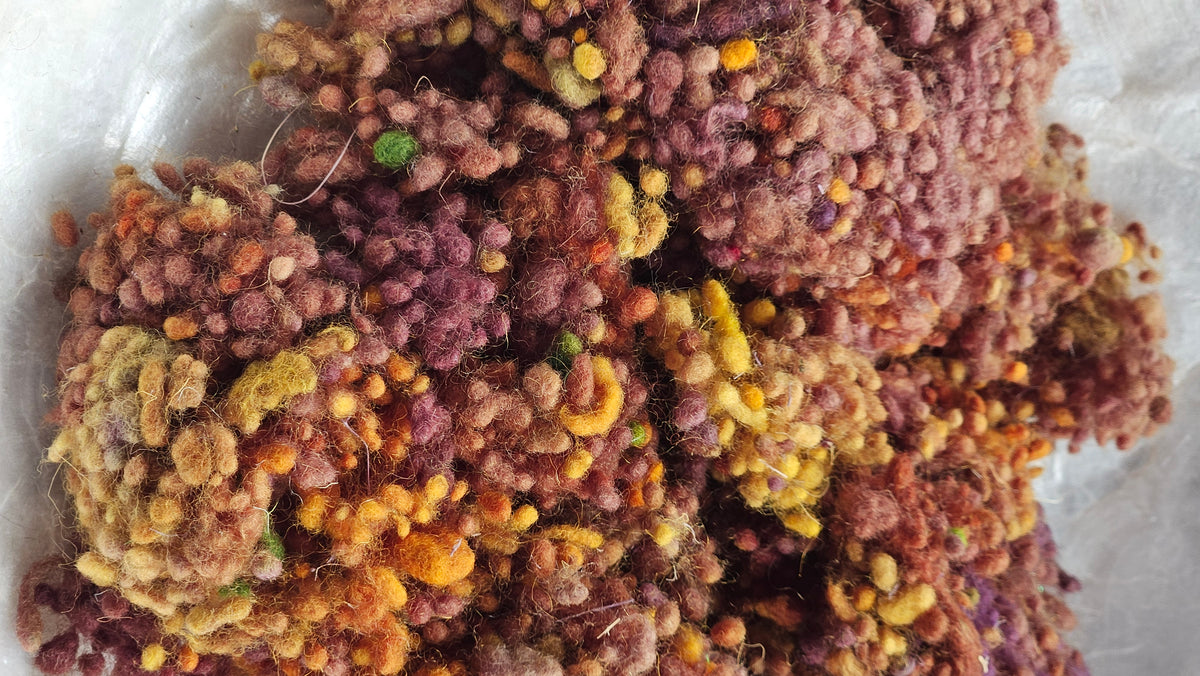 Longwood Gardens - hand-dyed fine wool nepps for fiber blending and felting - 1 oz | 28 g