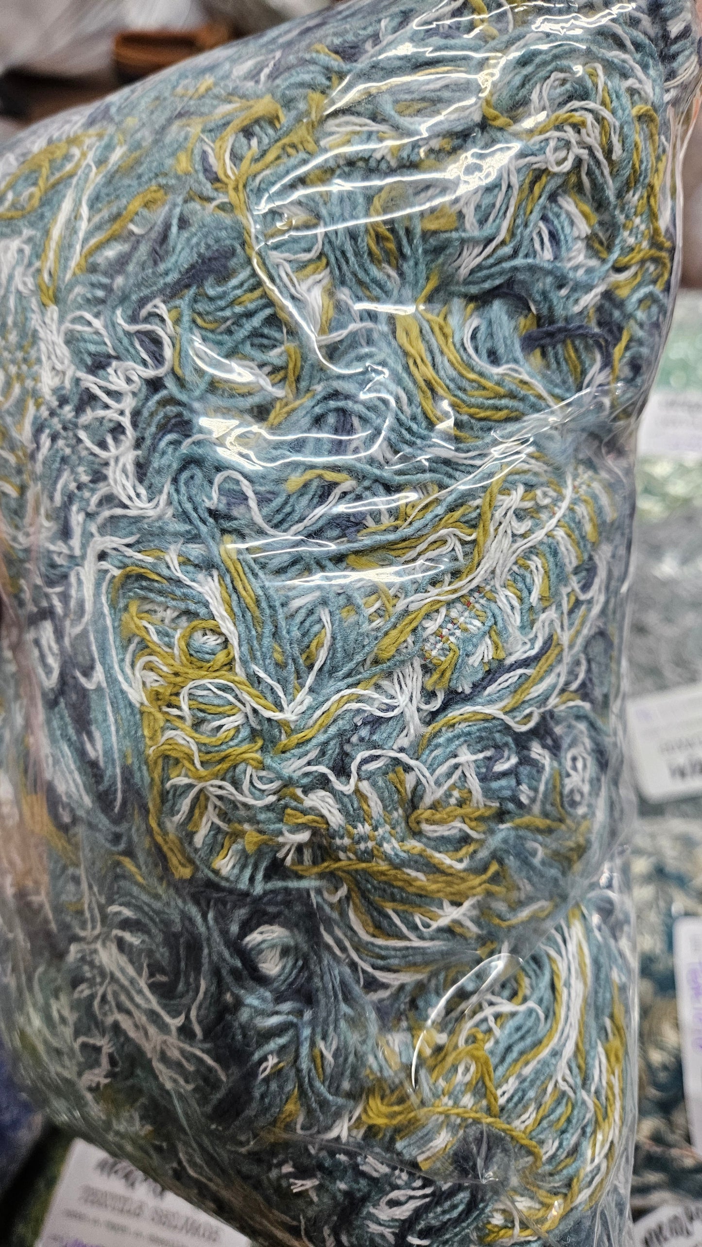 SEASHORE - textile selvedge for rug and art weaving and art yarn - SEA005 (1 lb)