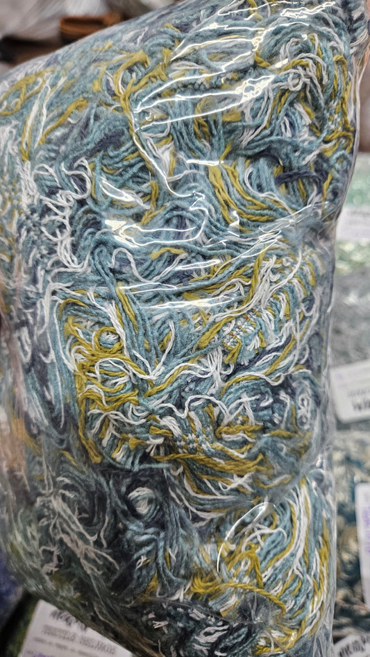 SEASHORE - textile selvedge for rug and art weaving and art yarn - SEA005 (1 lb)