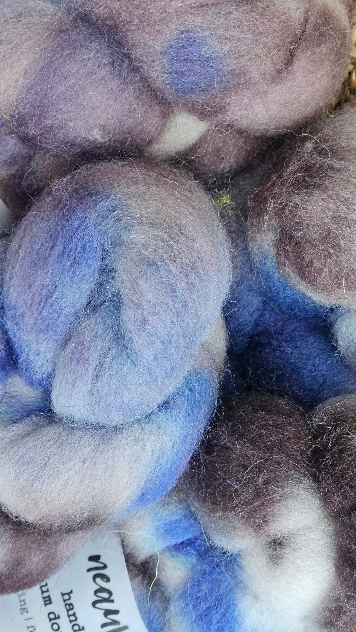 Jay Feather - hand dyed domestic wool roving for felting and blending - 2 ounces | 57 grams