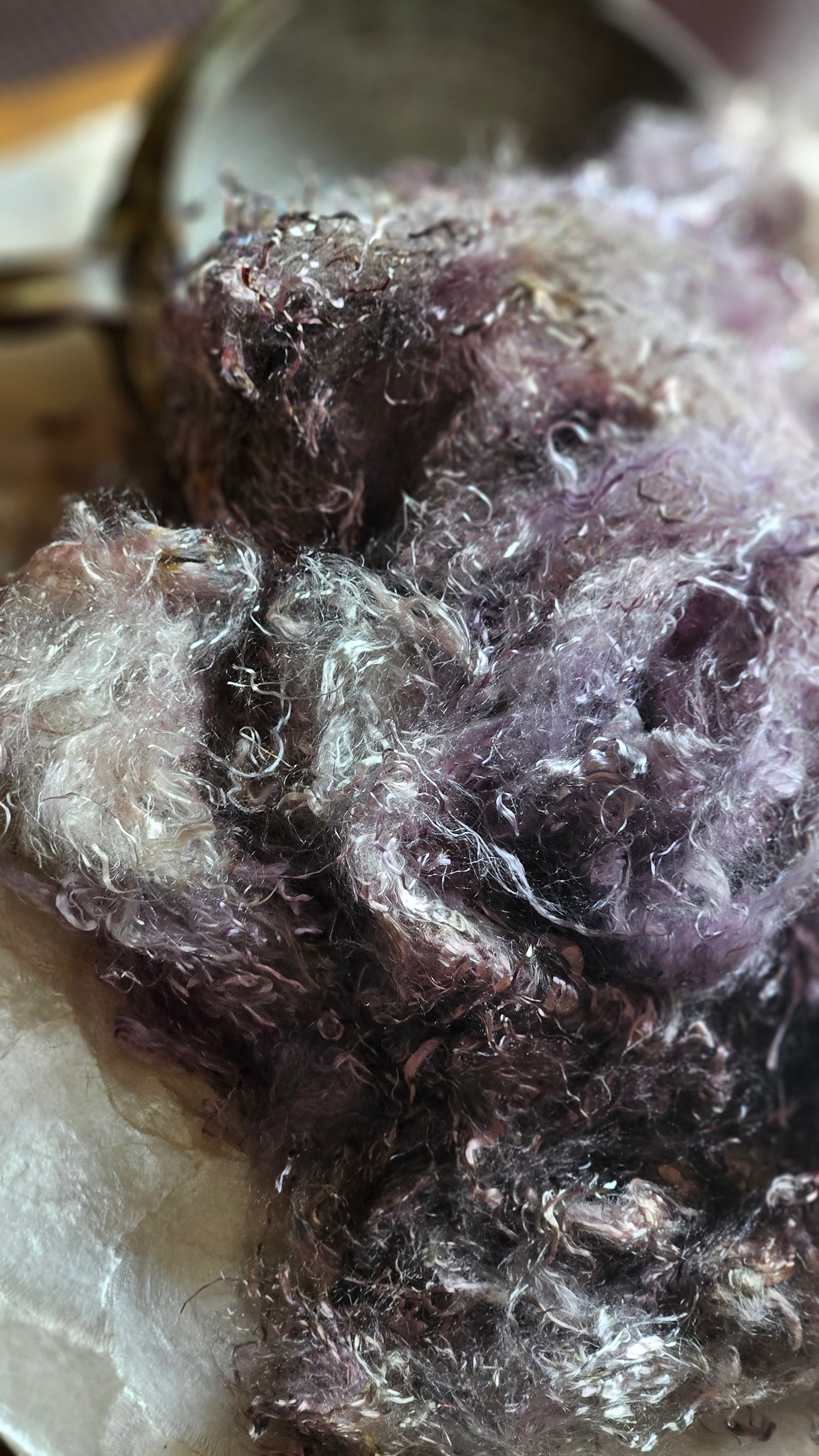 CORDIERITE - hand-dyed eucalyptus crimp faux-silk for art yarn embellishing, fiber blending, felting, and papermaking - 2 oz | 57 g