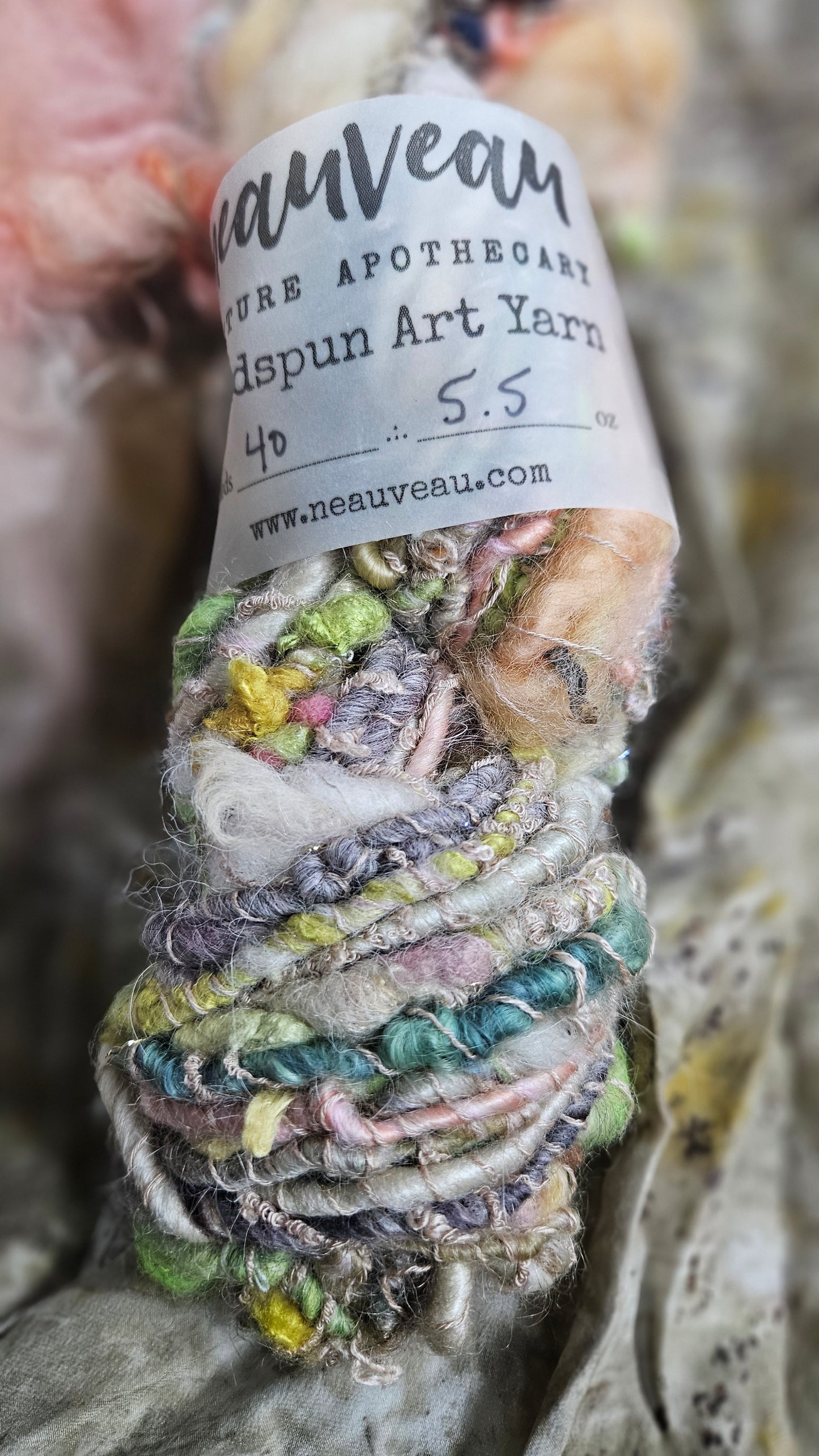 Handspun Bulky Art Yarn - Garden Party 02