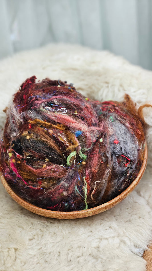 Luxe Layered Textured Art Batt - 003 - 2 ounces | 57 grams