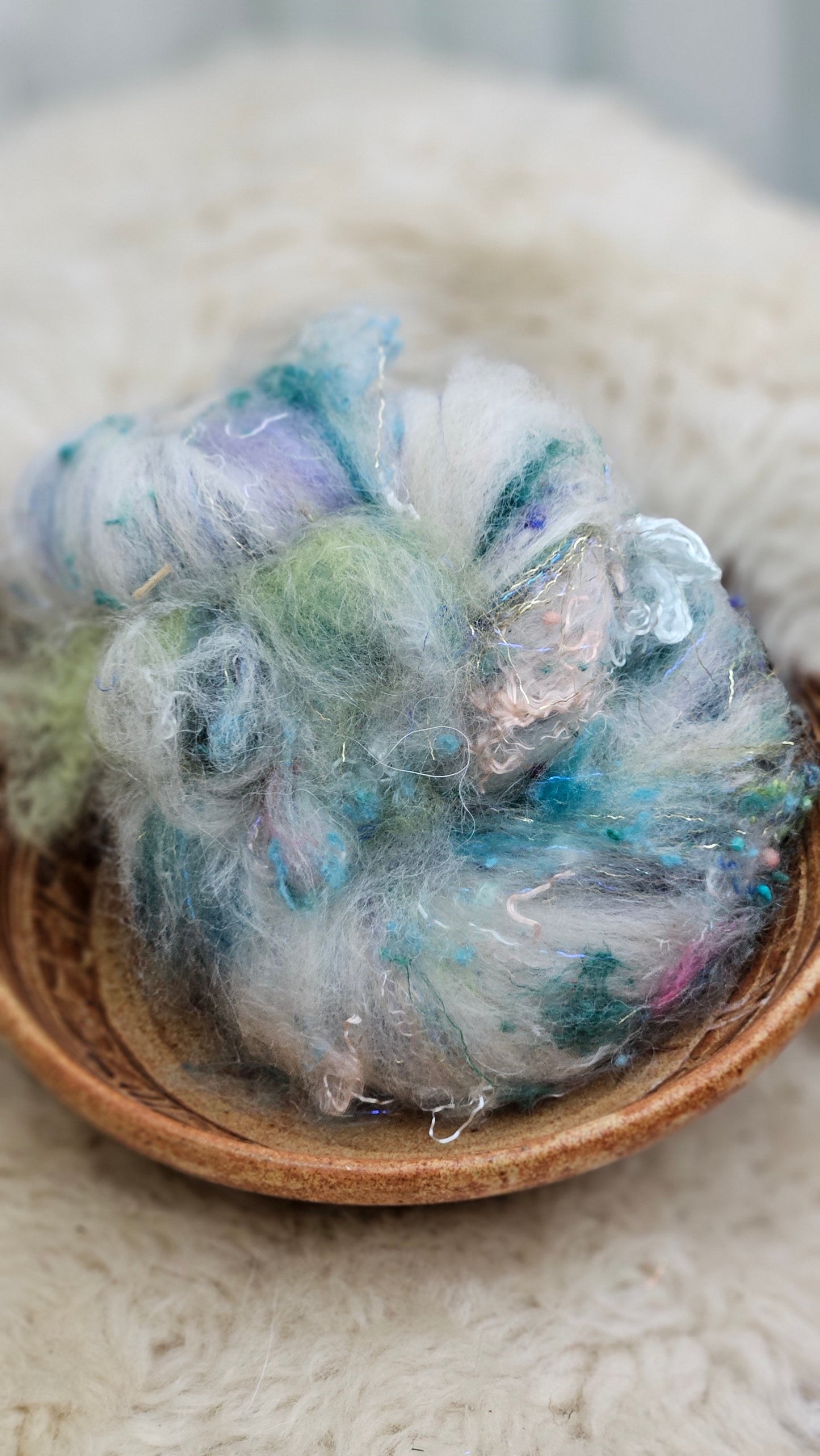 Luxe Layered Textured Art Batt - 033 - 2 ounces | 57 grams