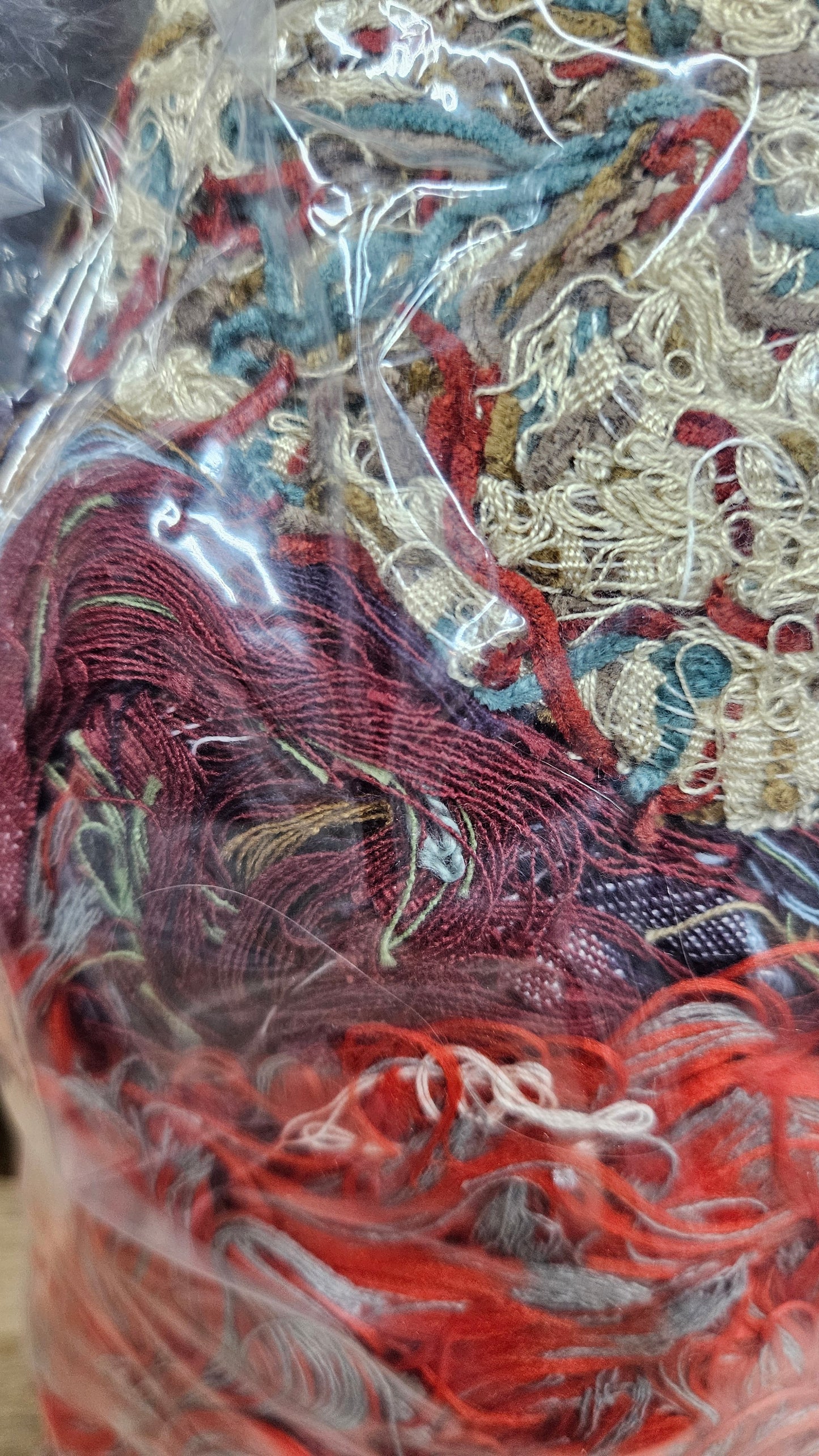 WILD FLOWERS - shaggy fringe ribbon for tapestry weaving and fiber art - PURPLE001 (1.4 lb)