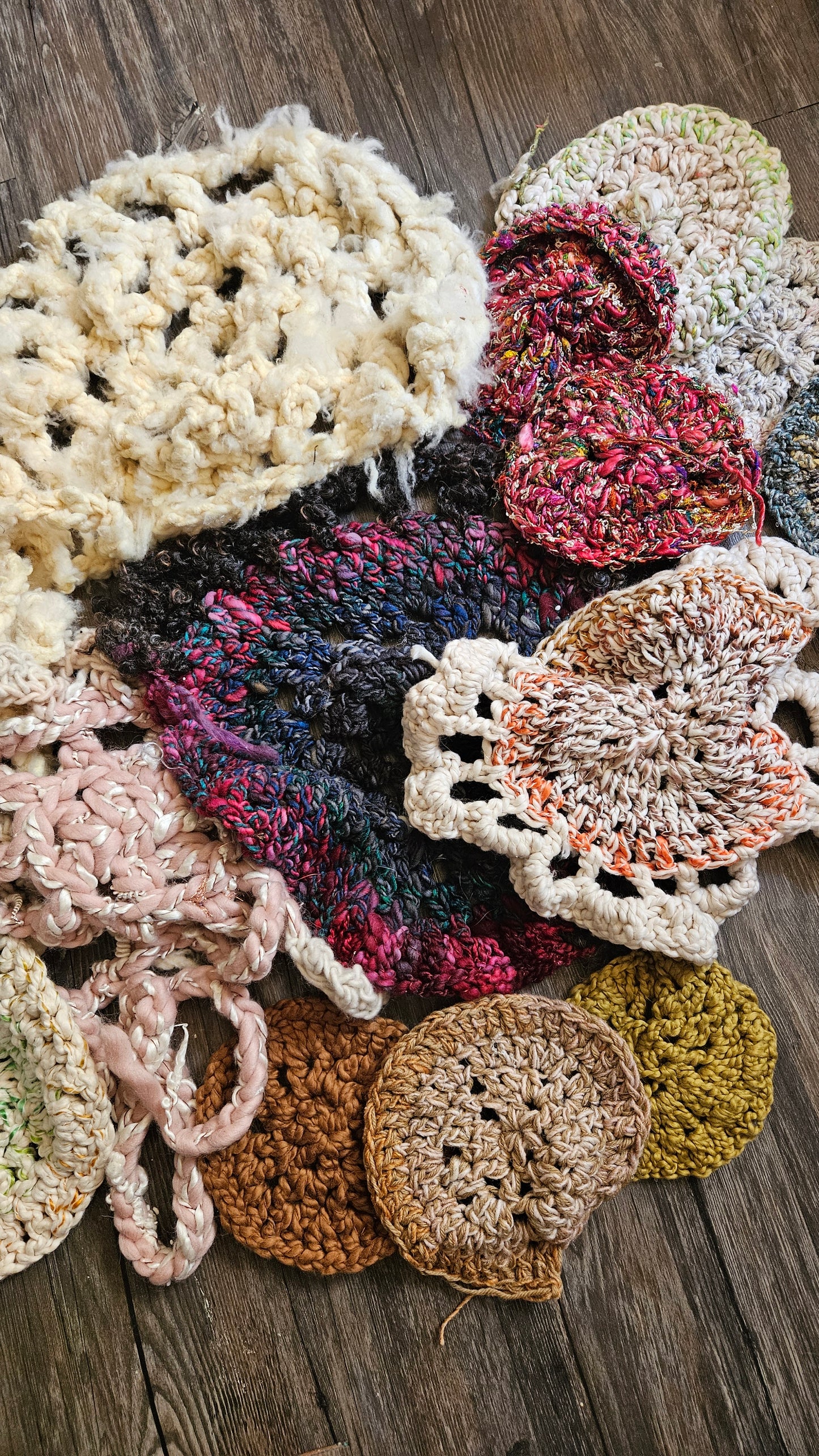 Freeform Crochet Embellishment Lot - 14 pieces