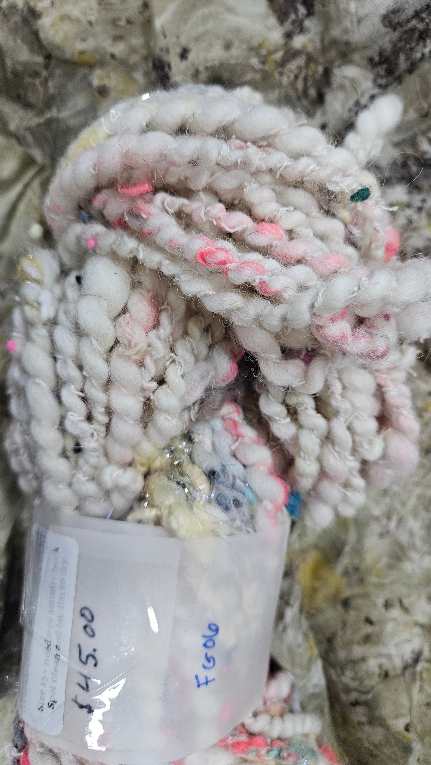 Handspun Bulky Art Yarn - Fairy Godmother 06