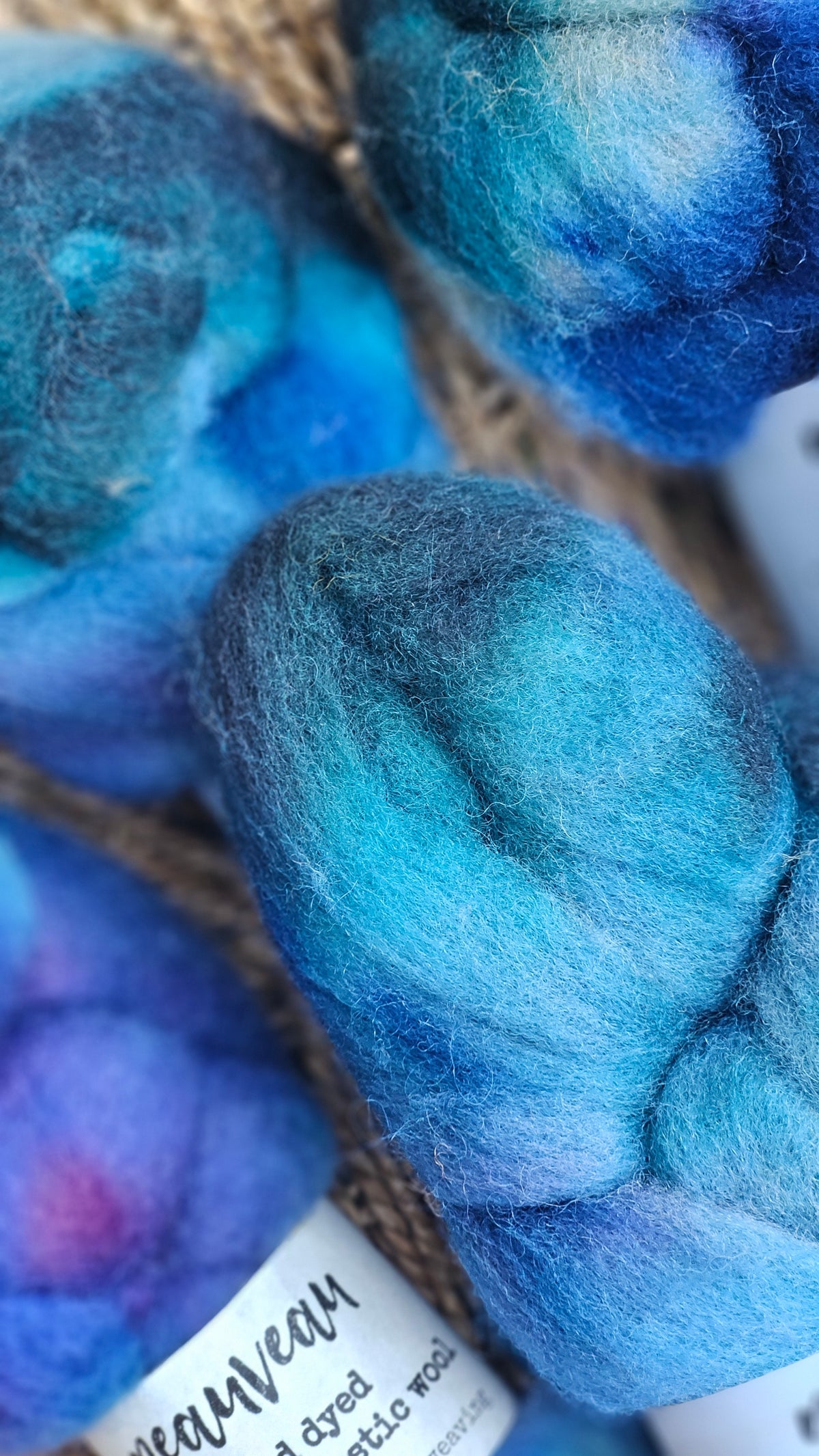 Fairywren - hand dyed domestic wool roving for felting and blending - 2 ounces | 57 grams