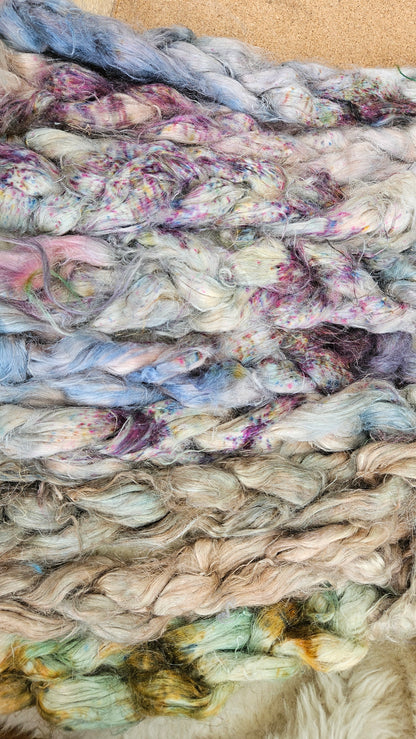 CHALICE - rare hand-dyed hemp top for carding into art batts - 2 ounces | 57 grams