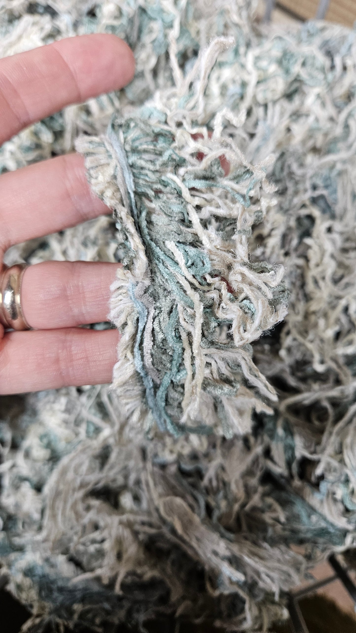 QUIET MORNING - bulk textile selvedge for rug weaving and art yarn - 5 POUNDS