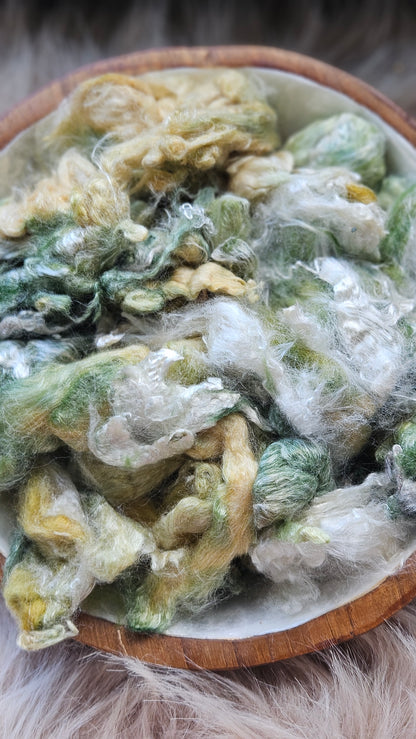 Pistachio - wool & bamboo blend for spinning & felting - 5 oz |  142 g