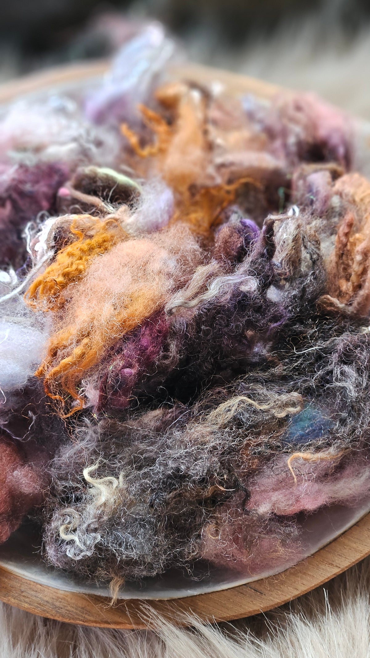 Broke but Happy - hand-dyed wool alpaca bamboo texture blend - 4 ounces | 114 grams