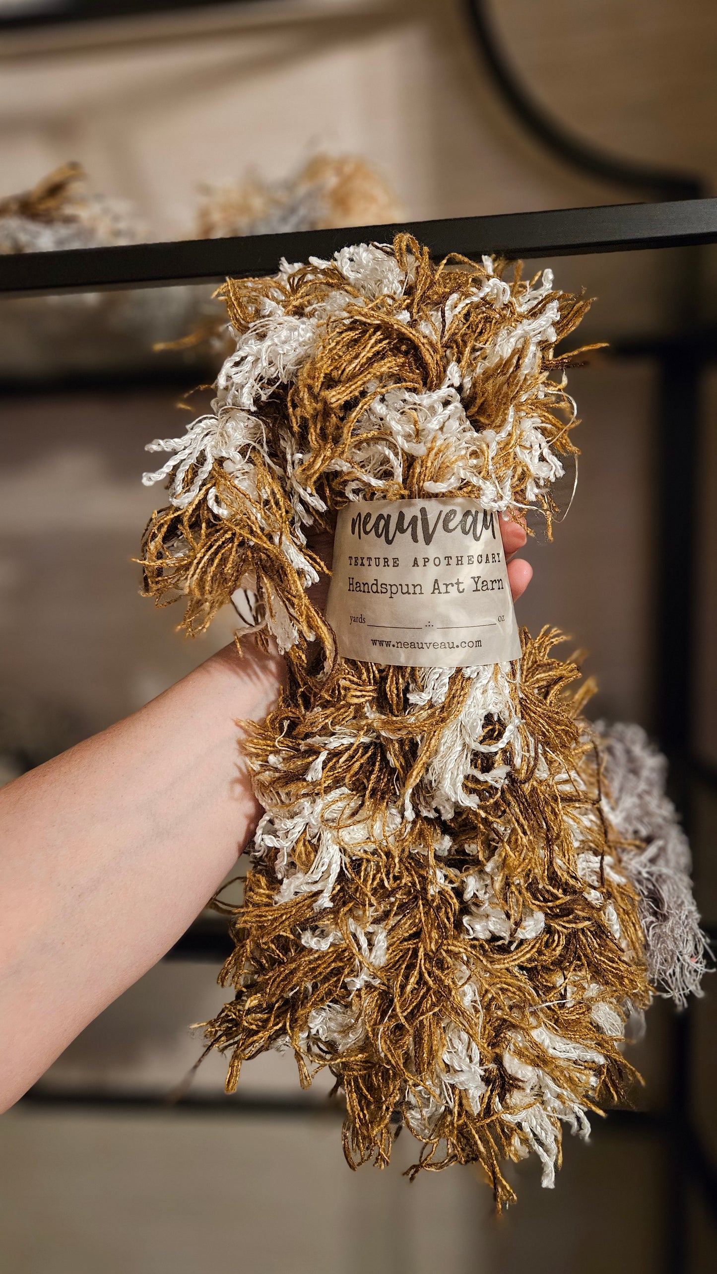 6 Skeins of Super Bulky Experimental Fringe Garland Shaggy Boa Selvedge Yarn