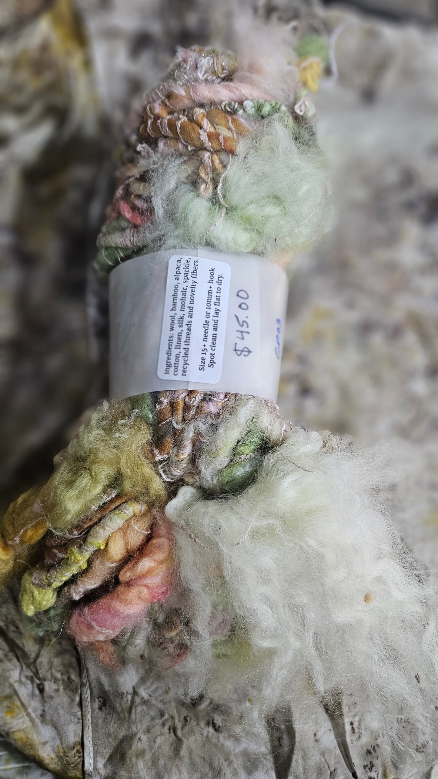 Handspun Bulky Art Yarn - Garden Party 03