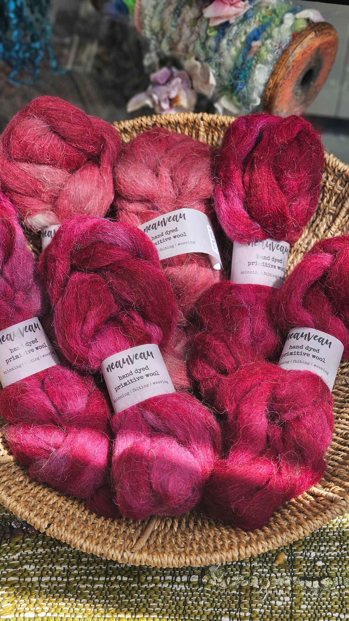 Homestead - primitive hand dyed wool roving for felting and blending - 2 ounces | 57 grams
